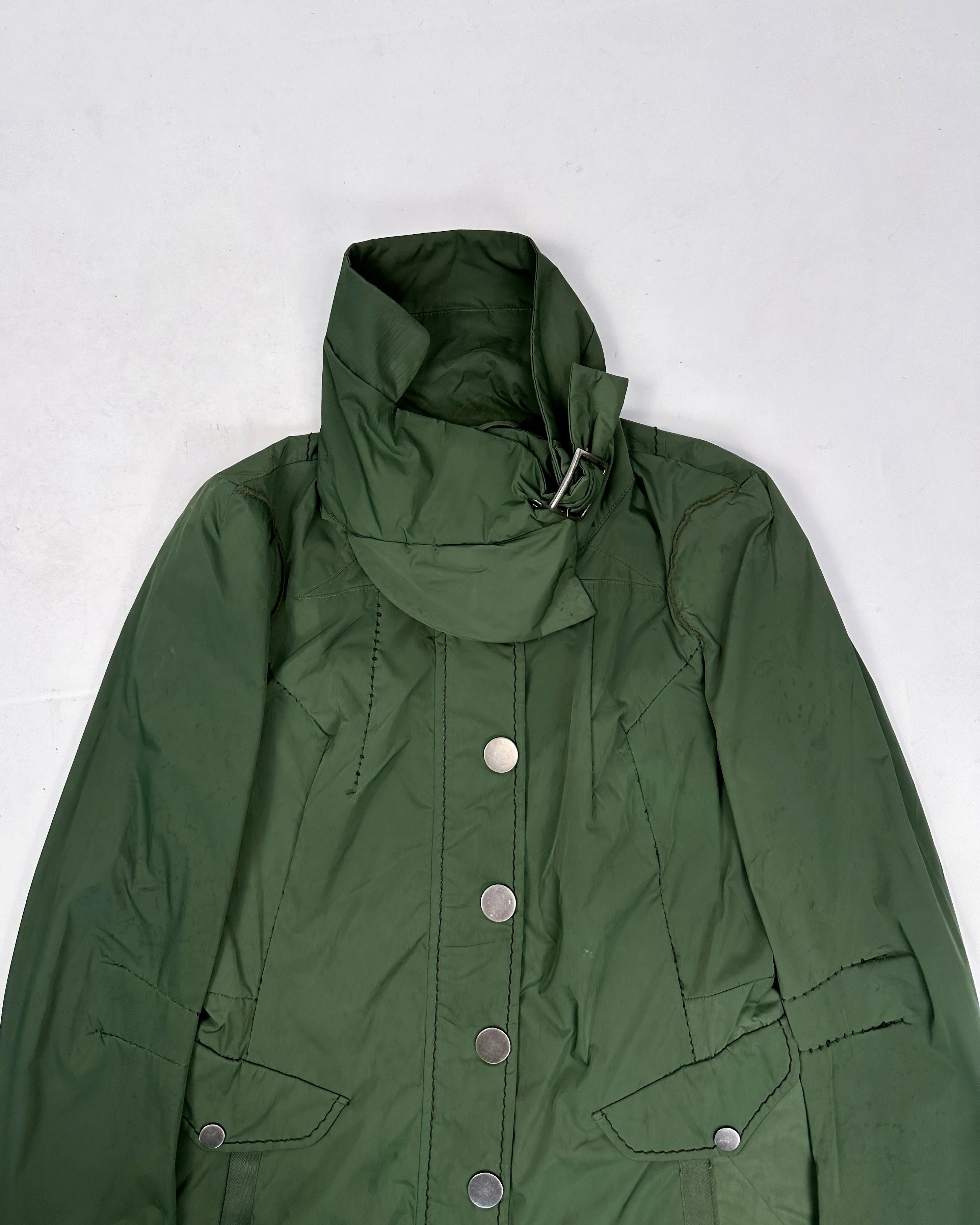 Marithé Francois Girbaud Green Windbreaker Coat SAMPLE 1990's