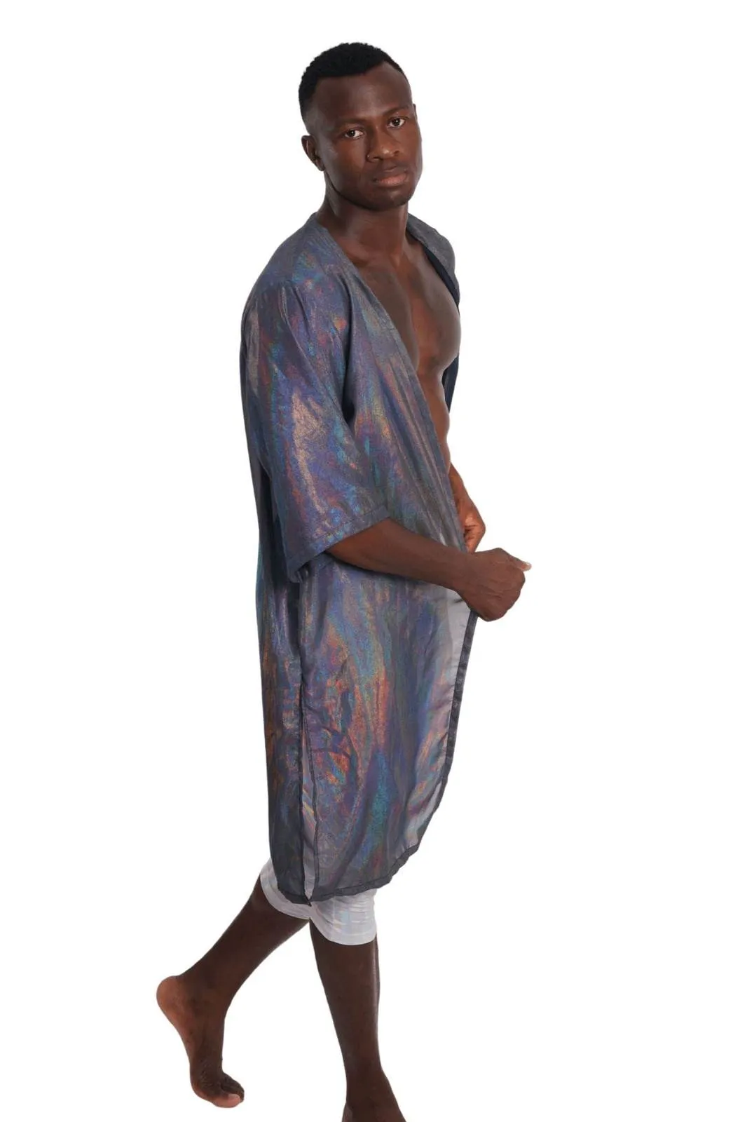 Mens Holographic Kimono