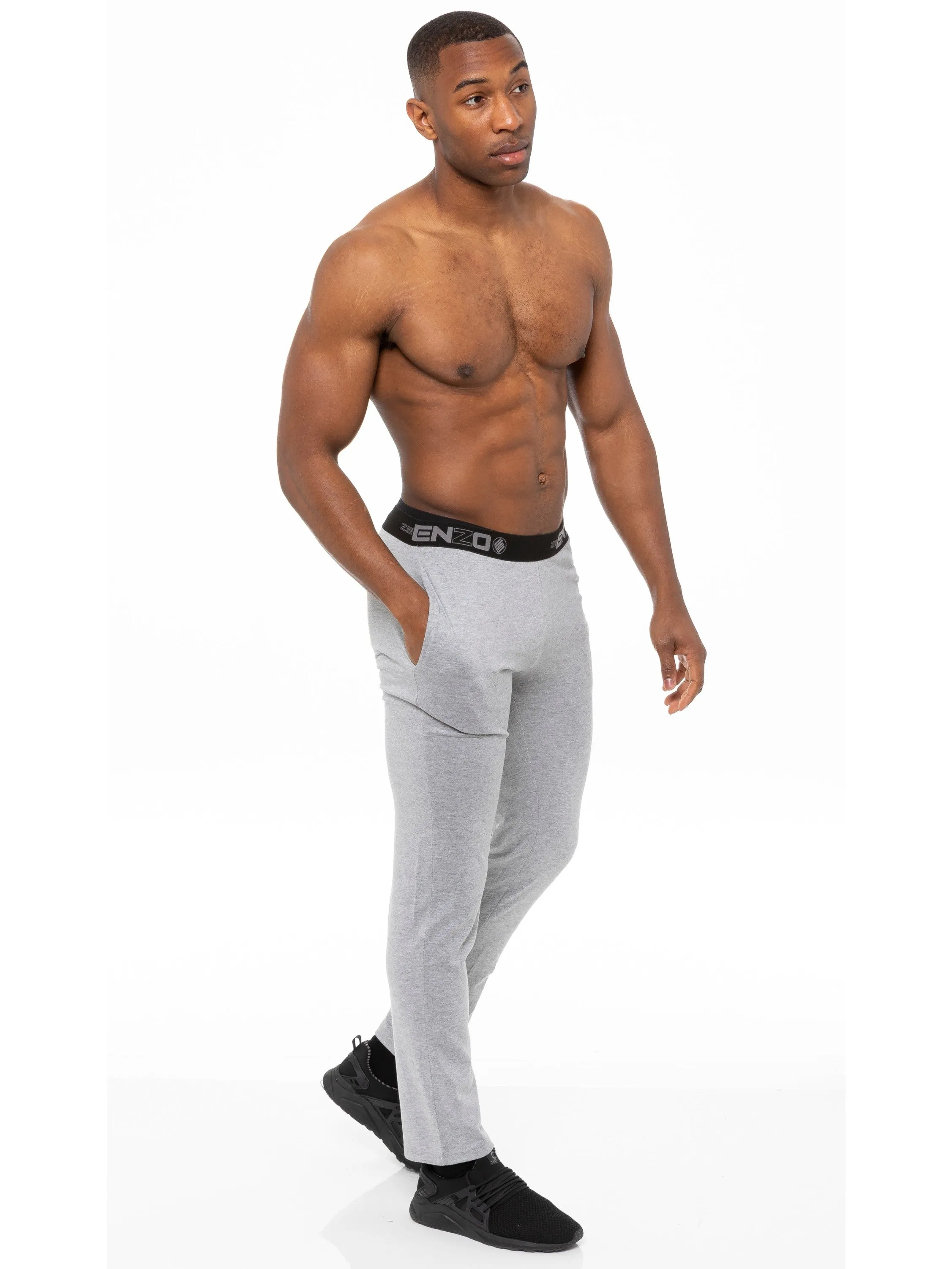 Mens Jacquard Waistline Lounge Pant Joggers | Enzo Designer Menswear