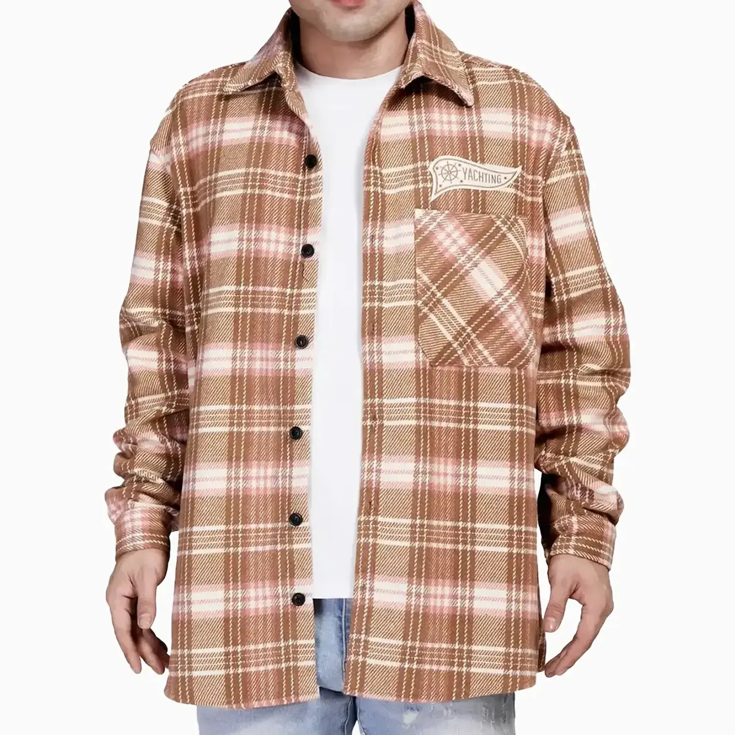 Men's Yacht Club Heavy Flannel Shacket Shirt