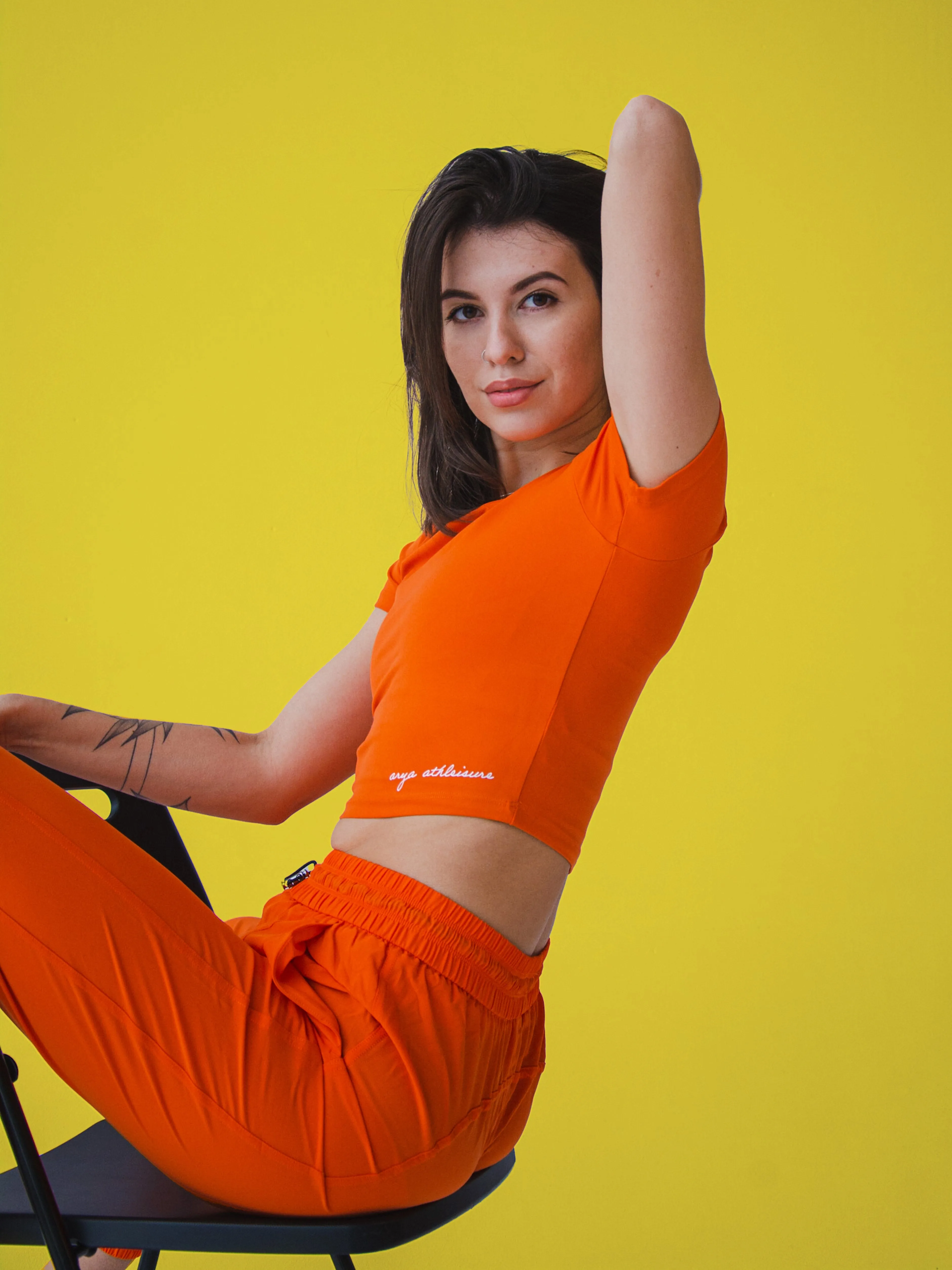 Miami Crop Tee - Orange