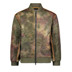 MIX NYLON SHERPA BOMBER ARMY GREEN/ORANGE