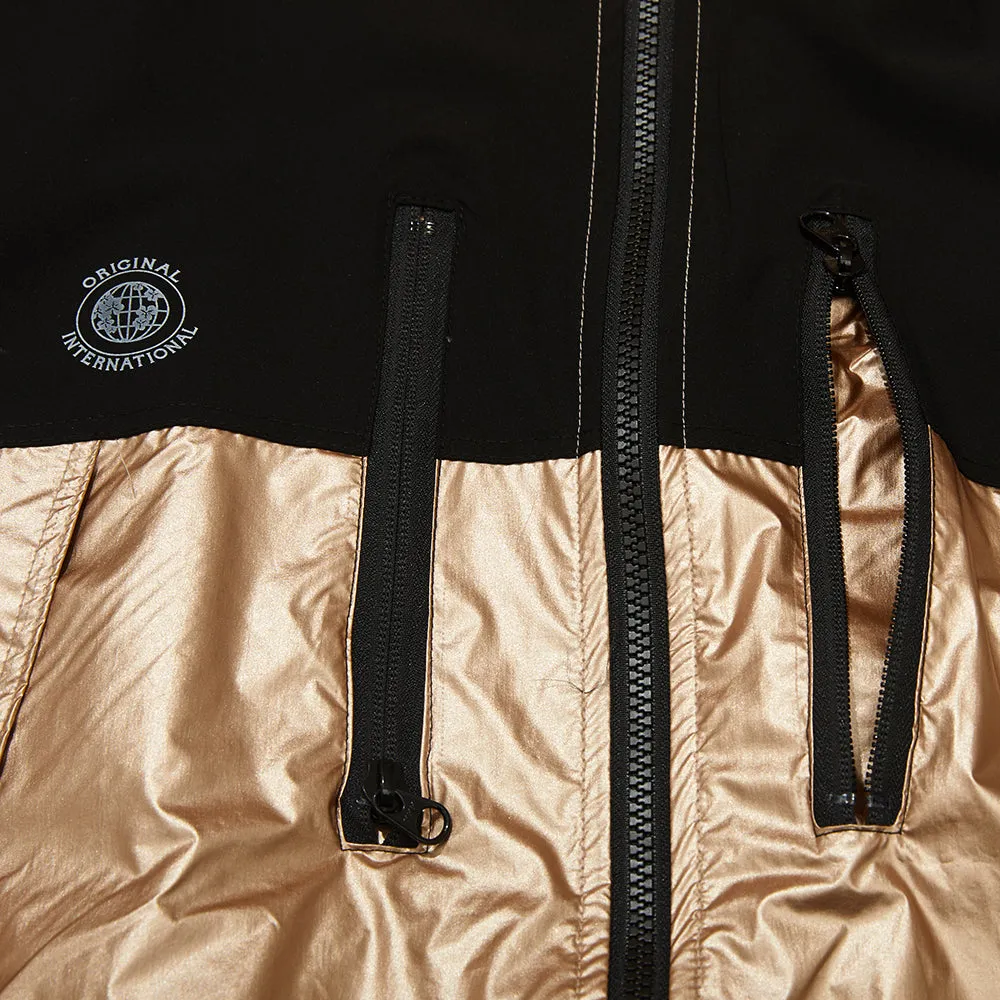 MMM WINDBREAKER HOODED STRETCH JACKET ROSE GOLD/BLACK