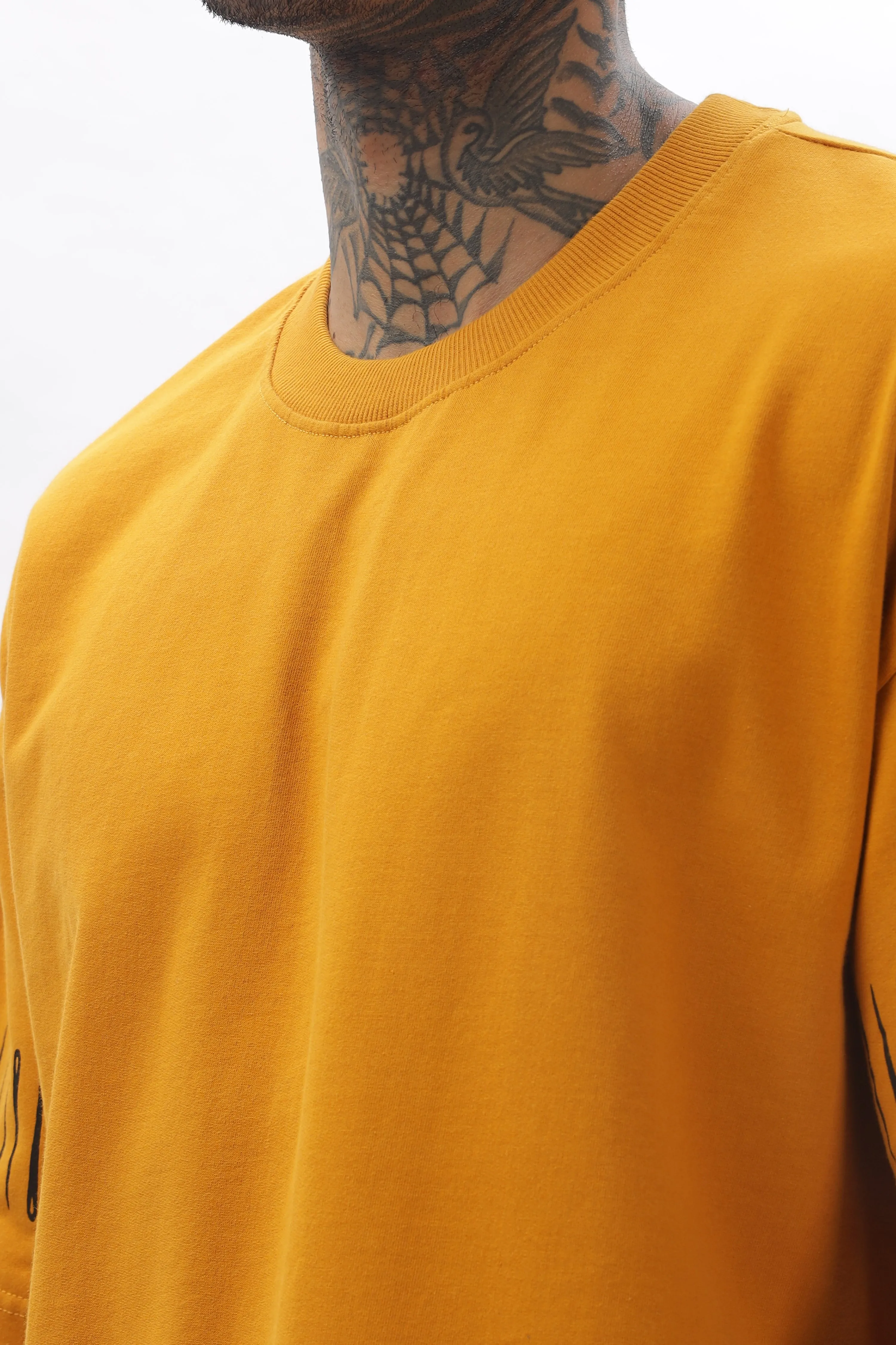 NeedleTrack Orange Dropshoulder Tee