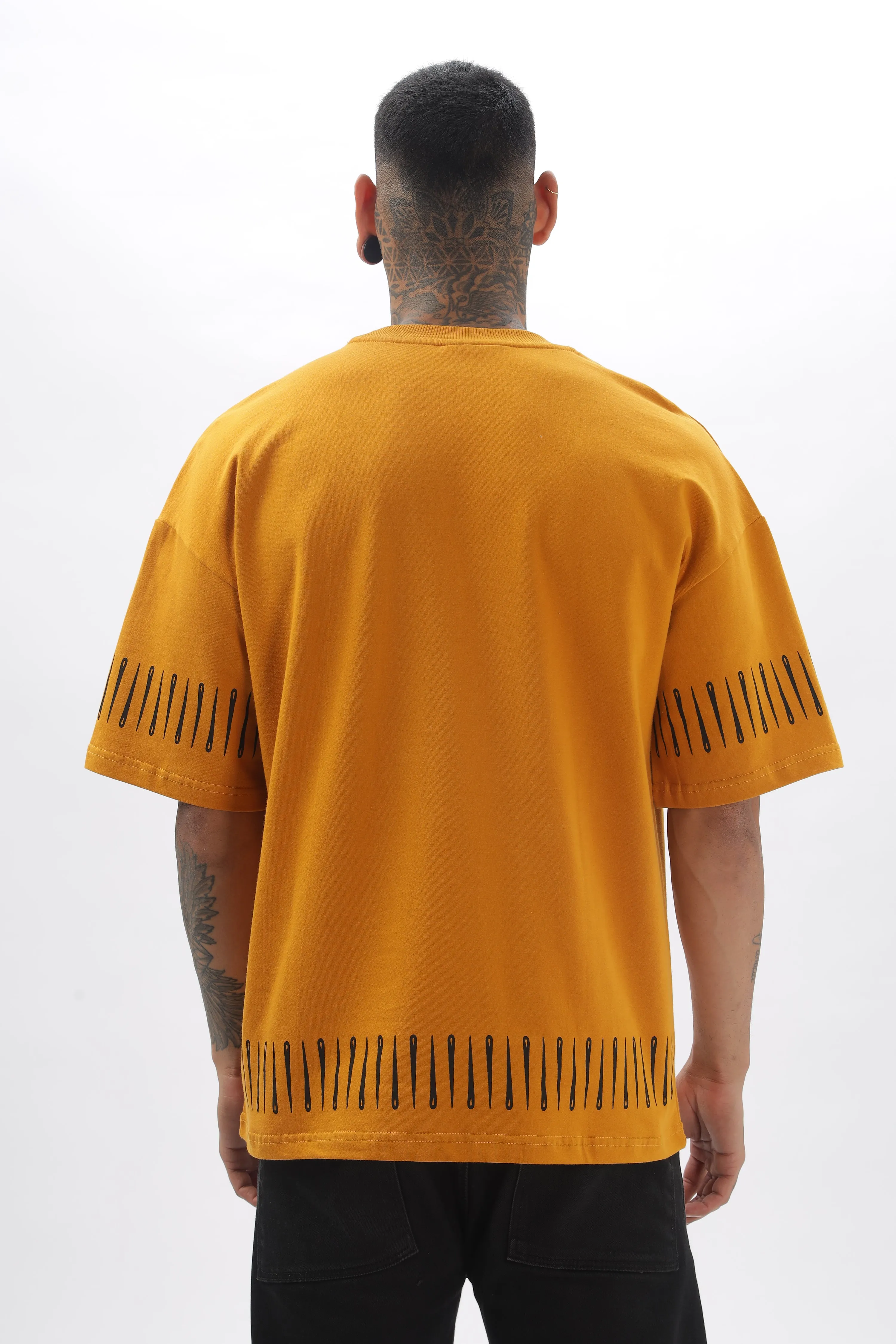 NeedleTrack Orange Dropshoulder Tee