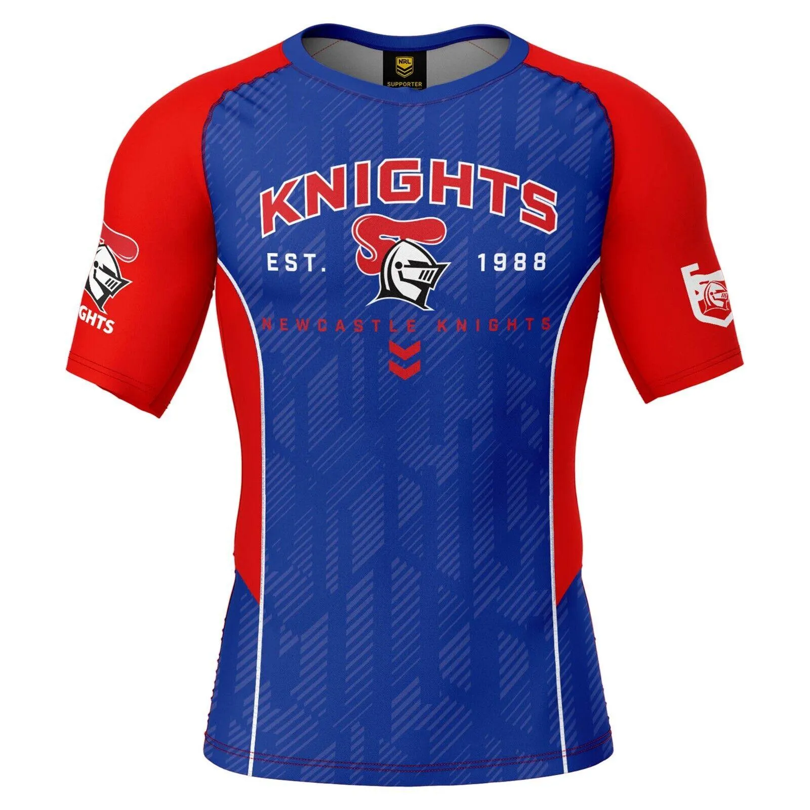 NRL Blocker Rash Vest - Newcastle Knights - Shirt - UPF 50  - Adult