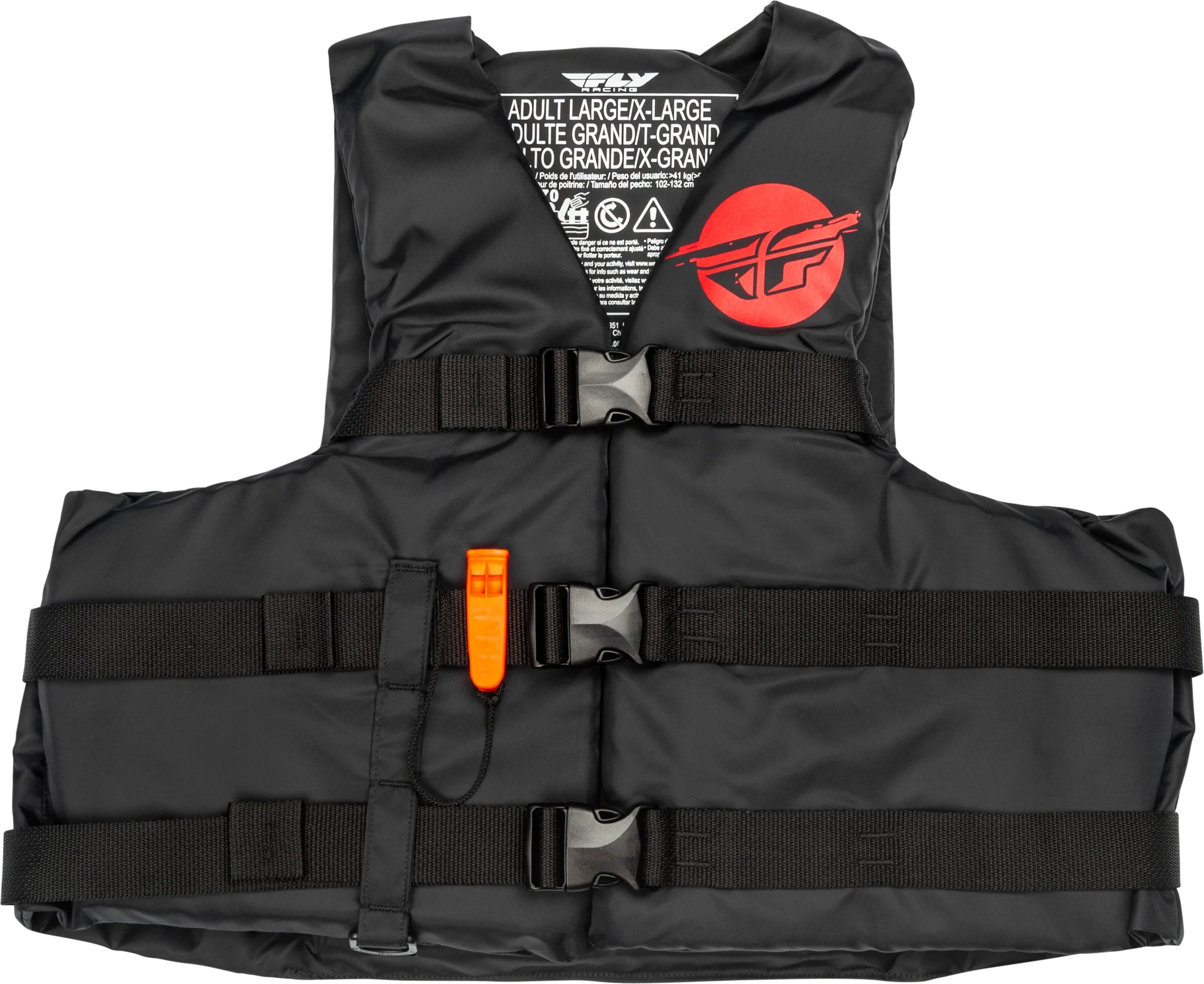 NYLON FLOTATION VEST BLACK/RED 3X