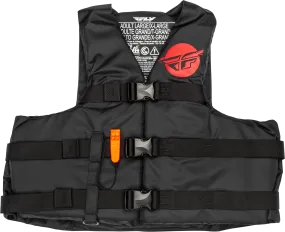 NYLON FLOTATION VEST BLACK/RED 3X