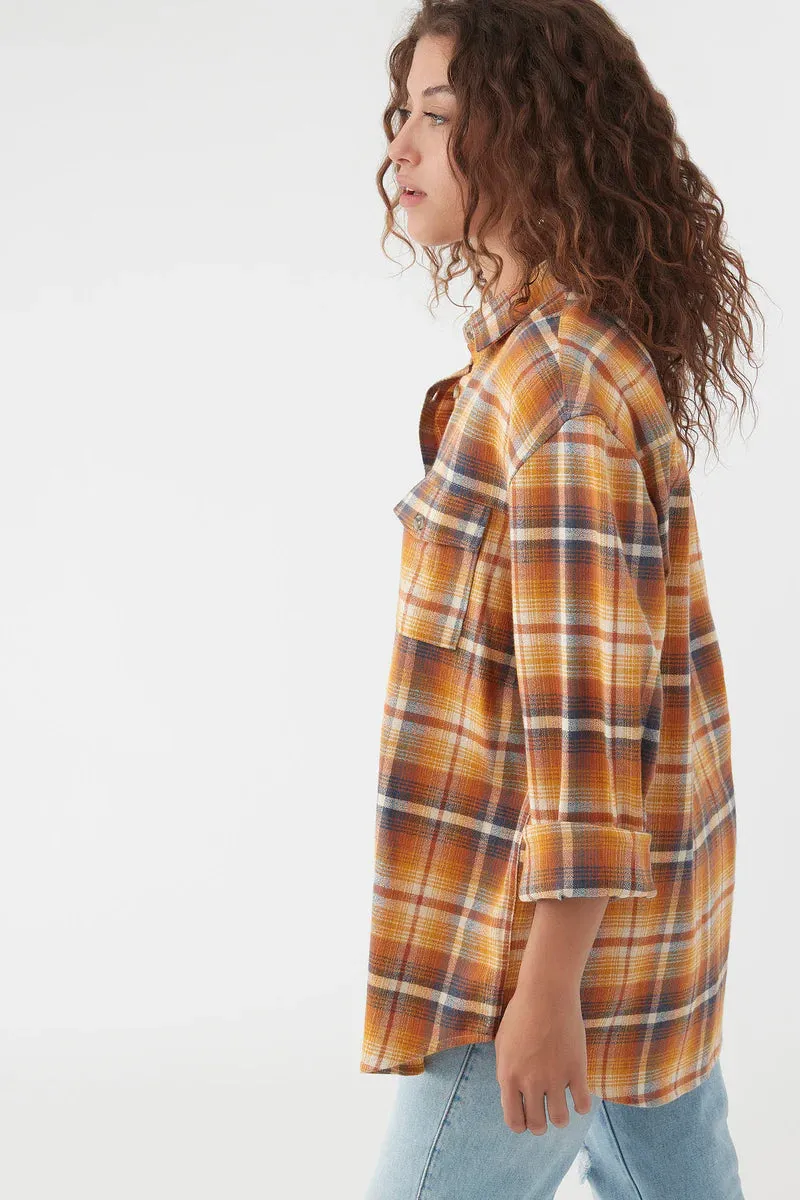 O'Neill Coat Check Oversized Flannel Shirt