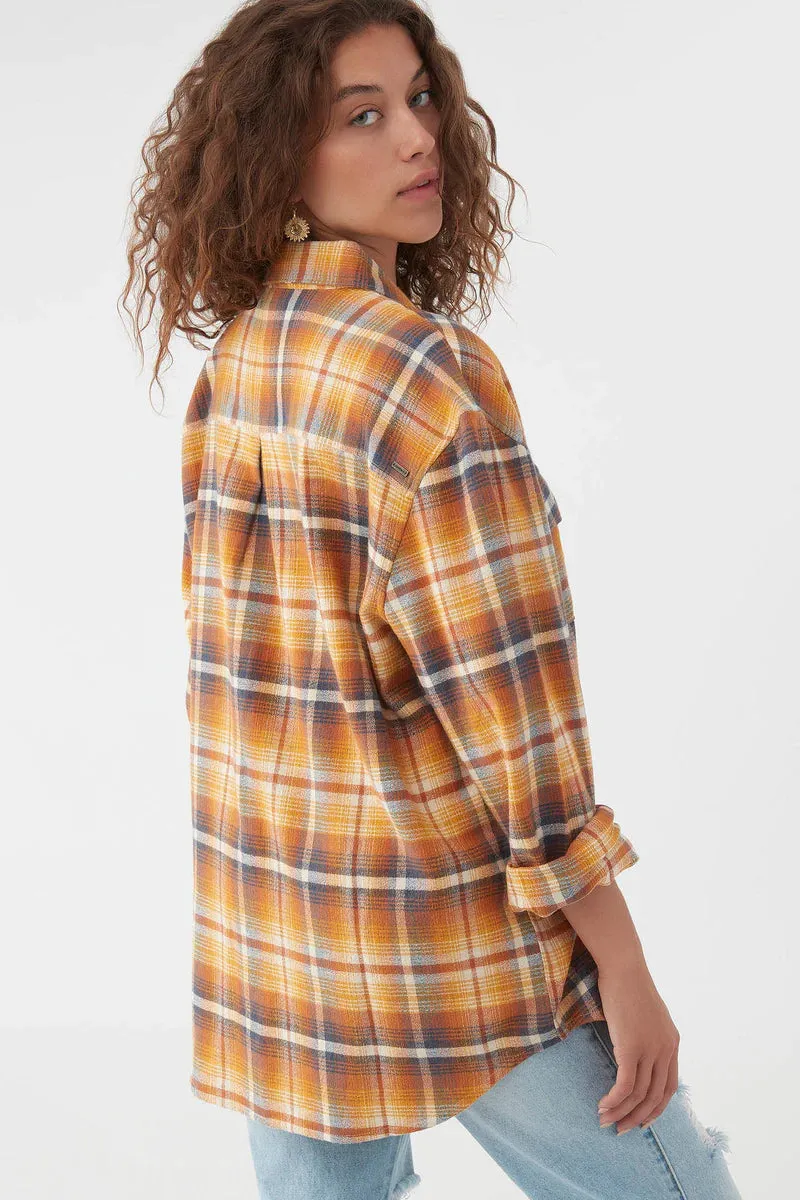 O'Neill Coat Check Oversized Flannel Shirt