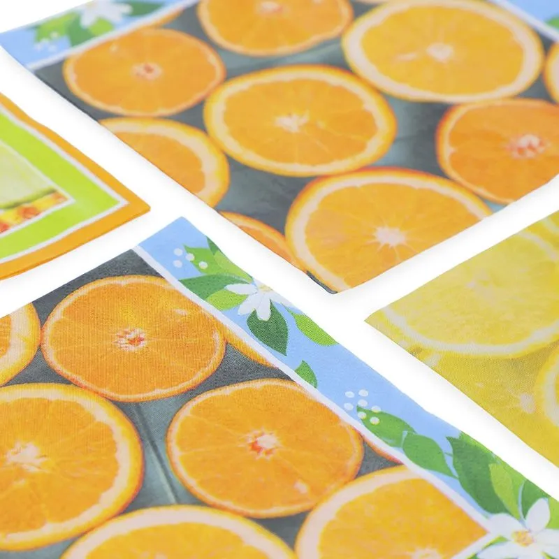 Orange Paper Napkins, Citrus Fruit Summer Party Decorations (6.5 In, 150 Pack)