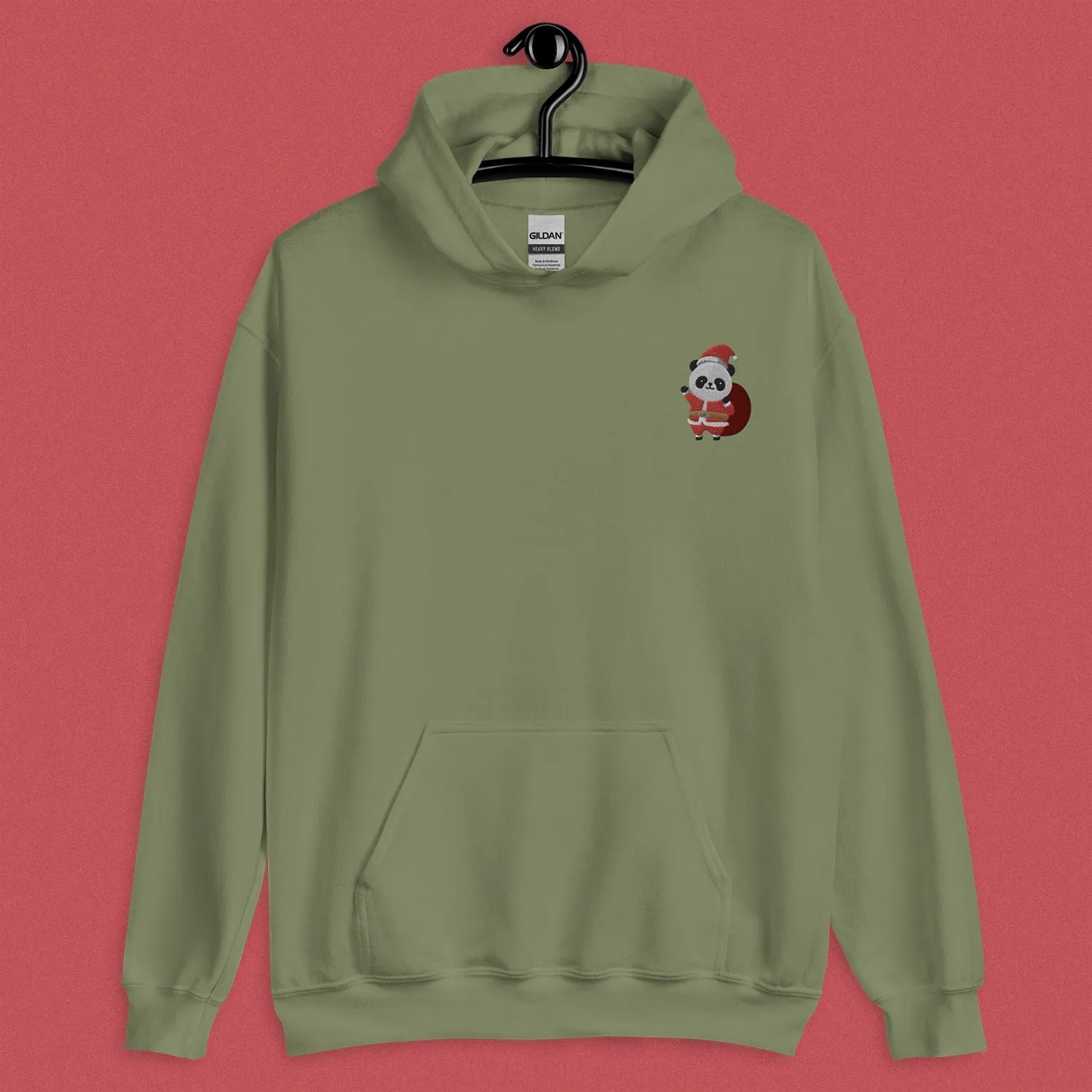 Panda Santa Embroidered Hoodie