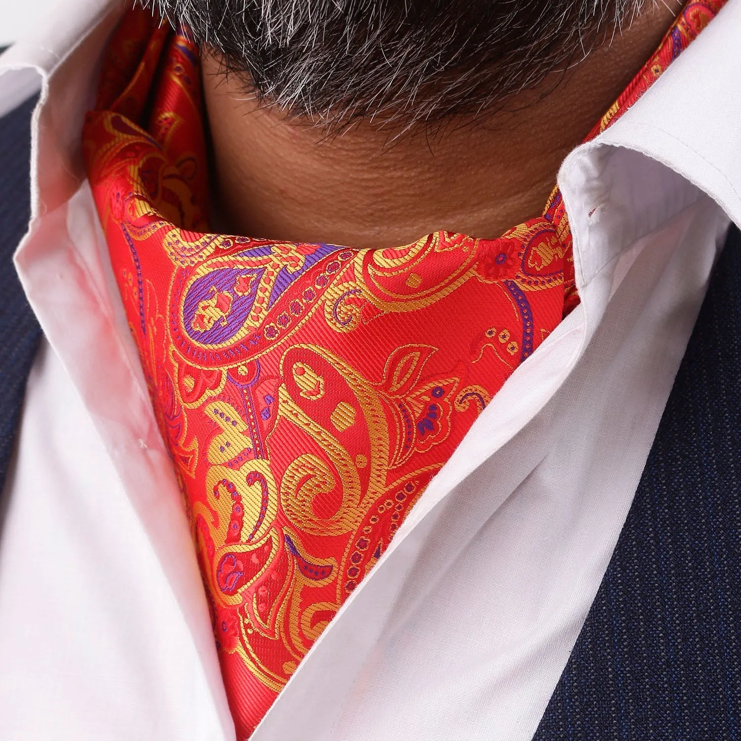 Peluche Royal Wrap Prestige Orange Cravat for Men