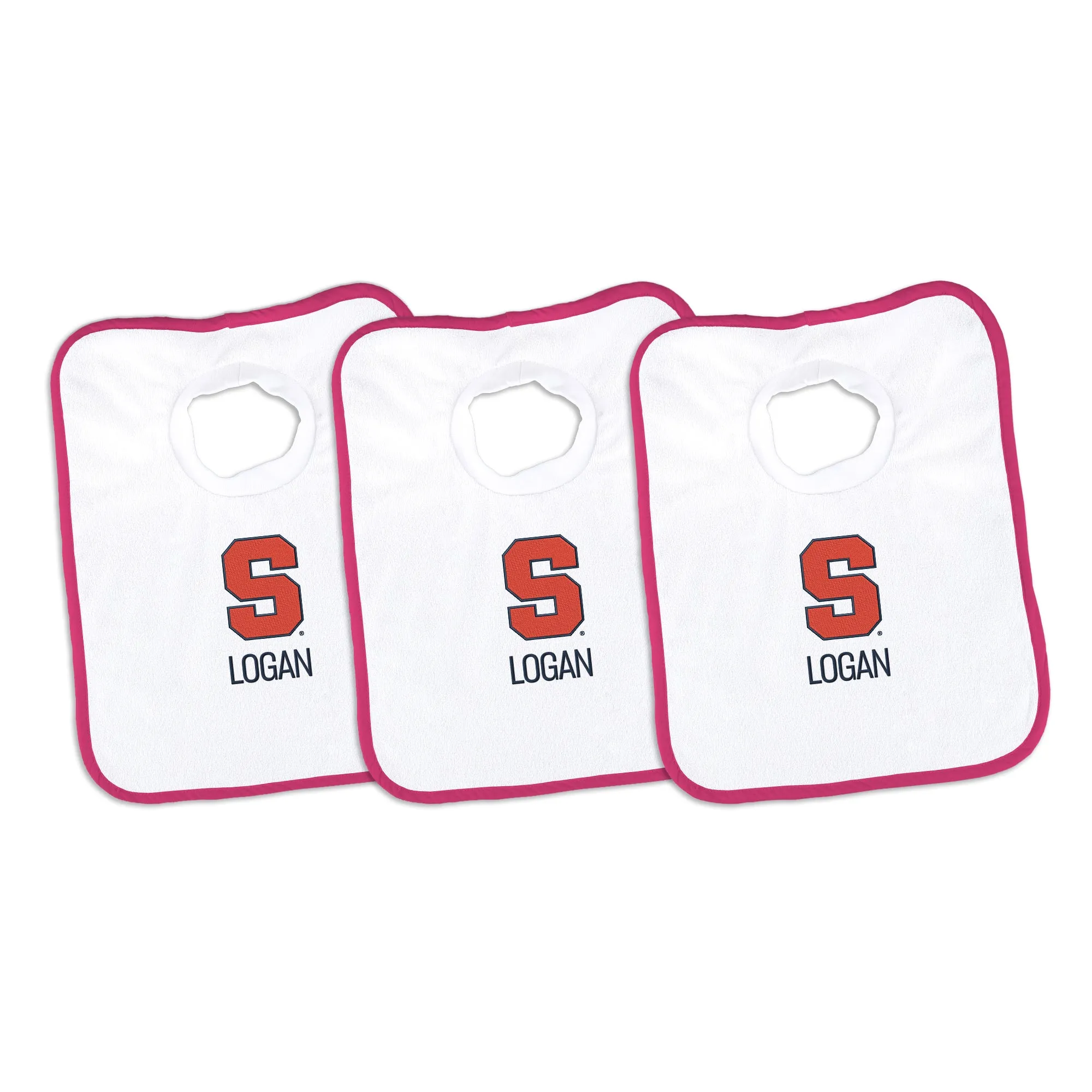 Personalized Syracuse Orange 3-Pack Bibs