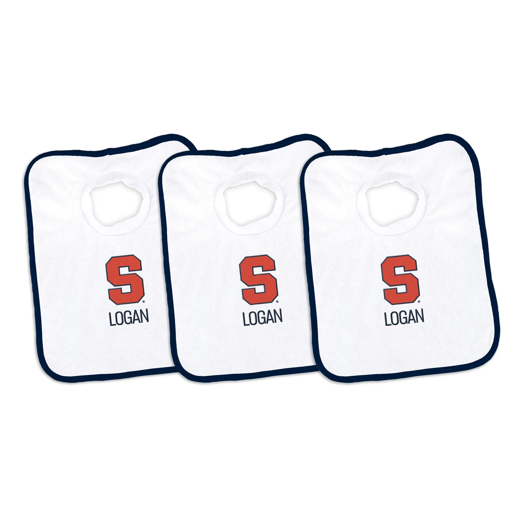 Personalized Syracuse Orange 3-Pack Bibs