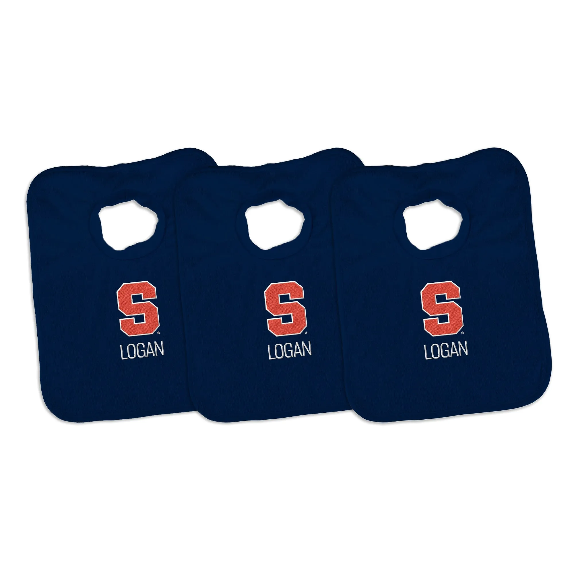 Personalized Syracuse Orange 3-Pack Bibs