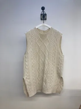 Pippa Knitted Vest in Undyed Size XS