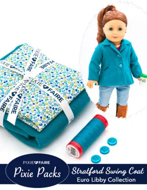 Pixie Packs Stratford Swing Coat Euro Libby Collection Teal