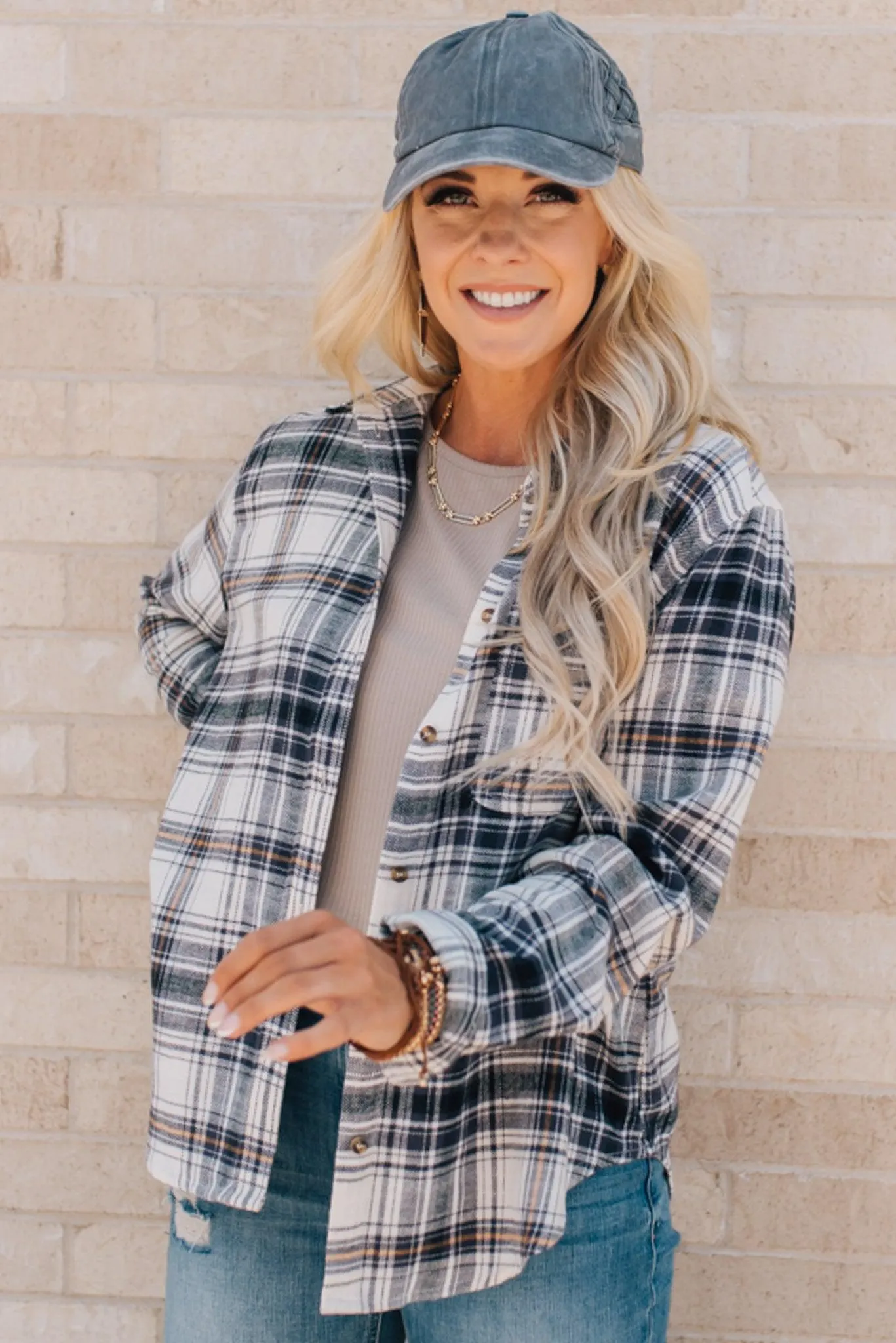 Plaid Oversized Top