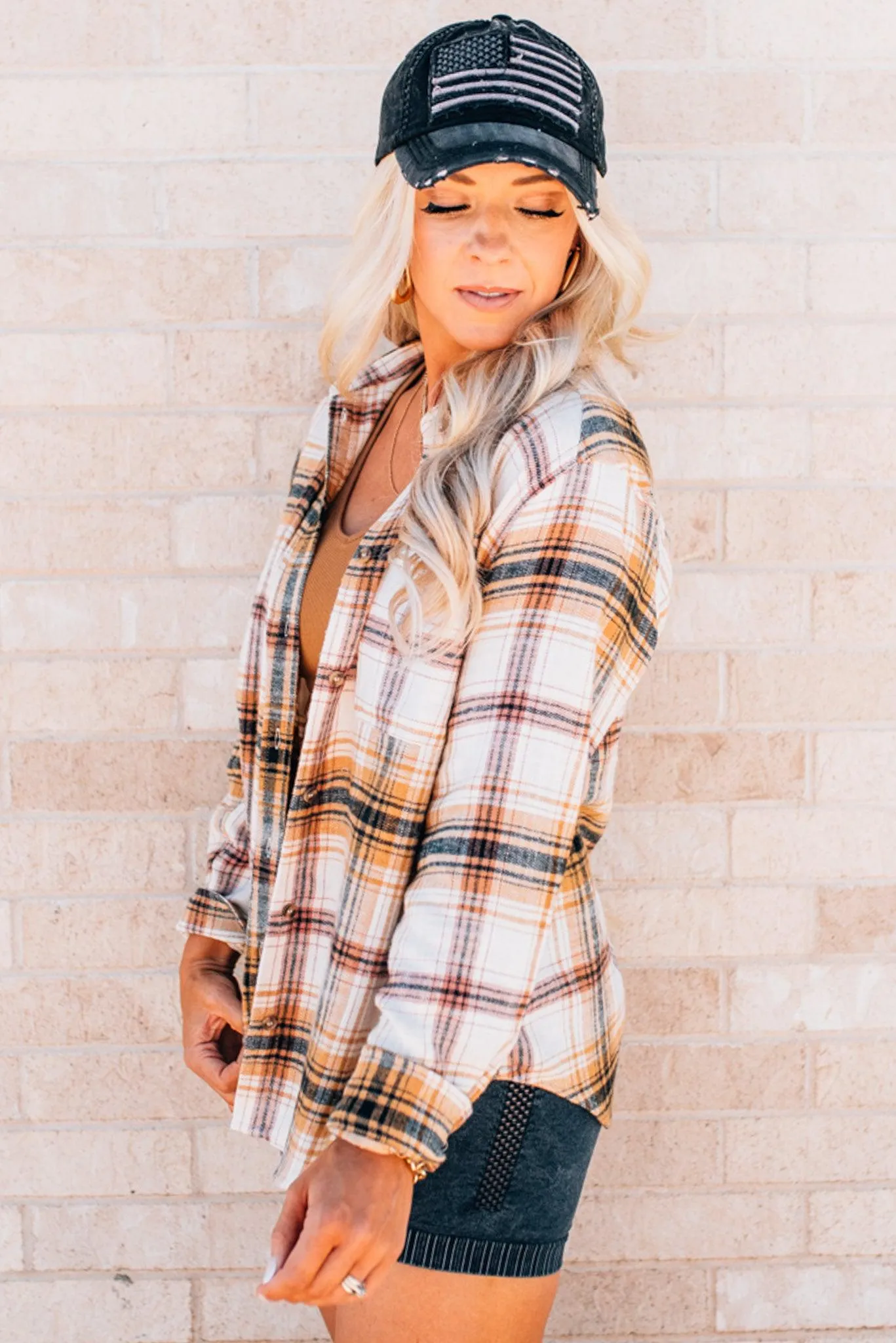 Plaid Oversized Top