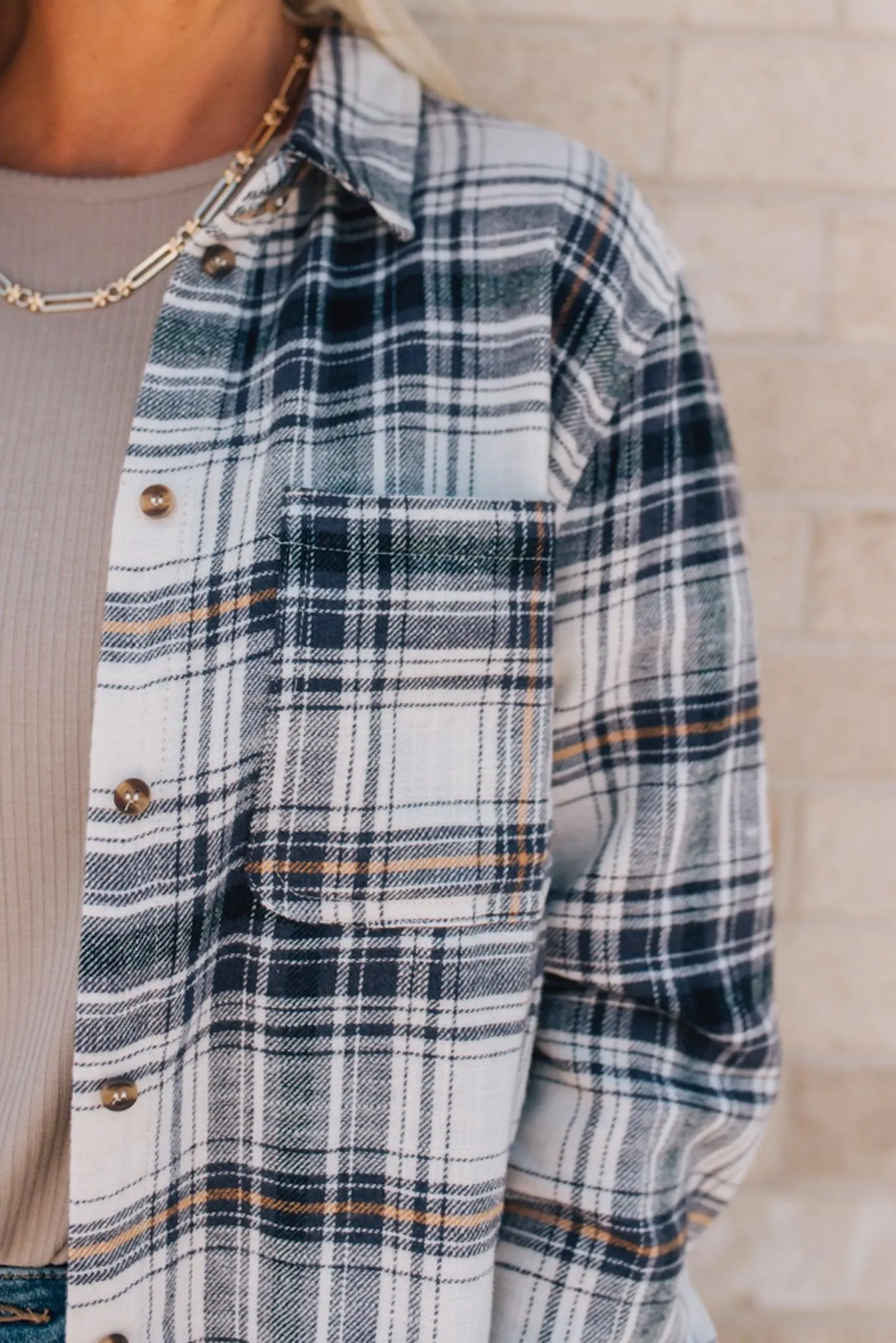 Plaid Oversized Top