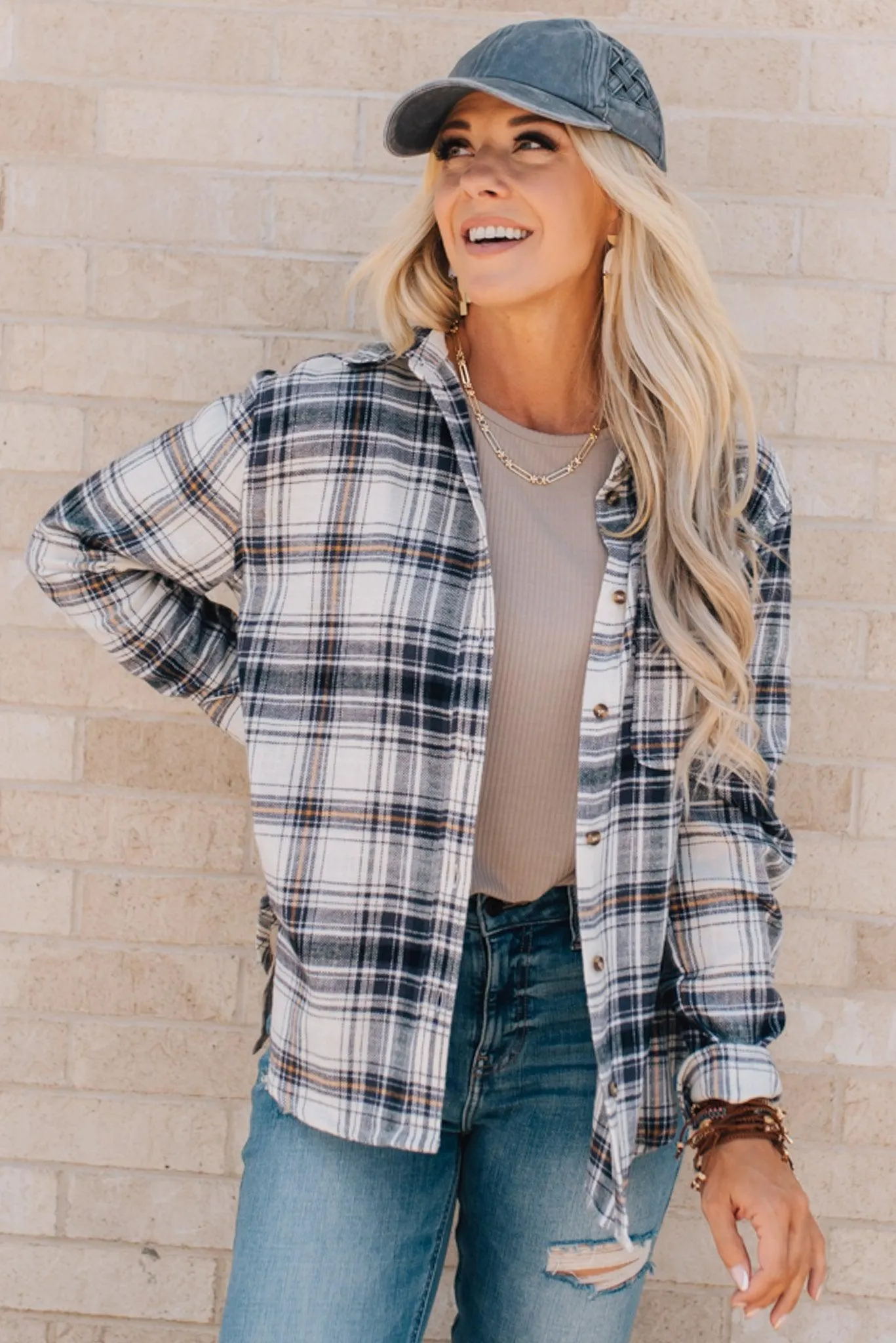 Plaid Oversized Top