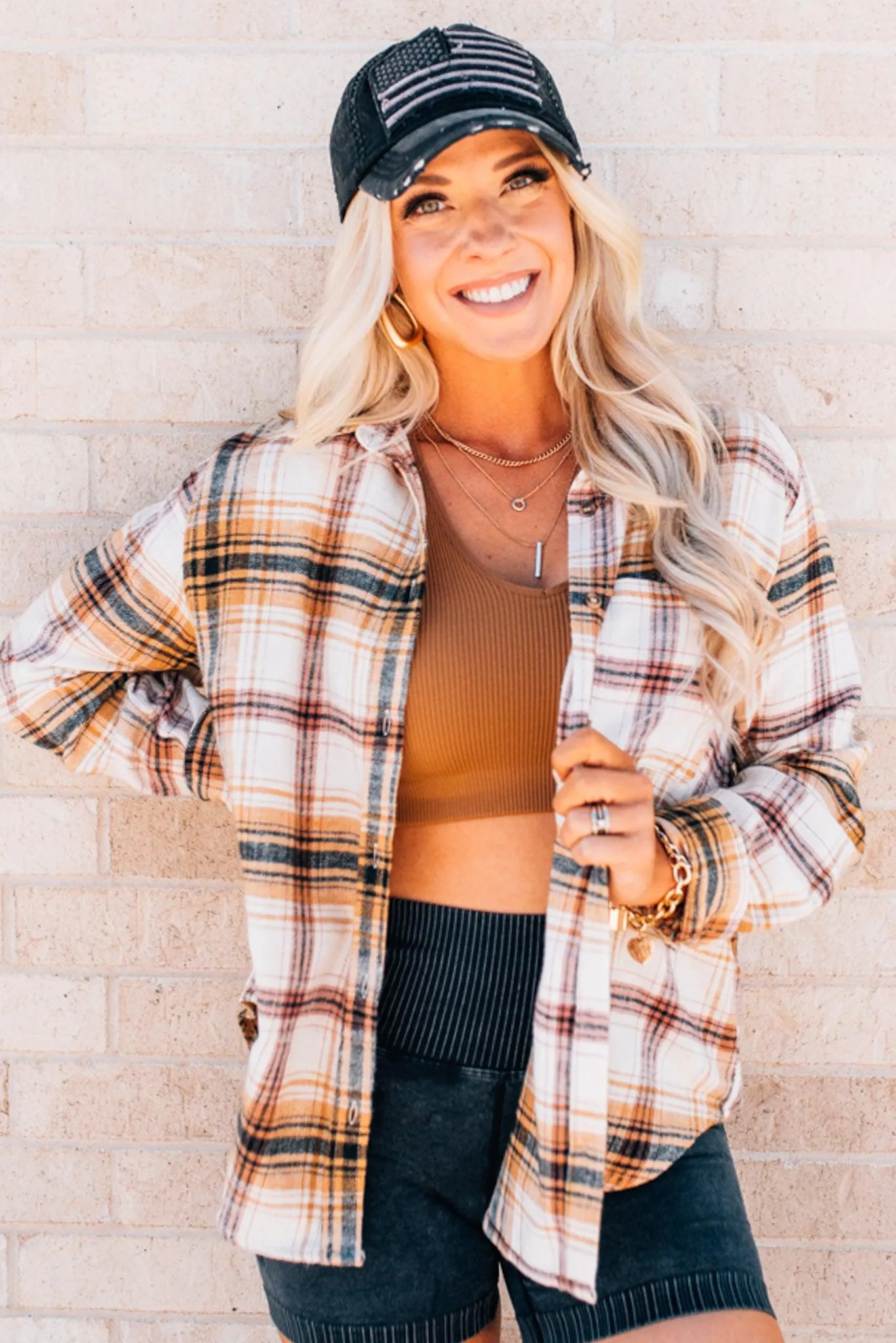 Plaid Oversized Top