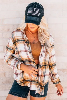 Plaid Oversized Top