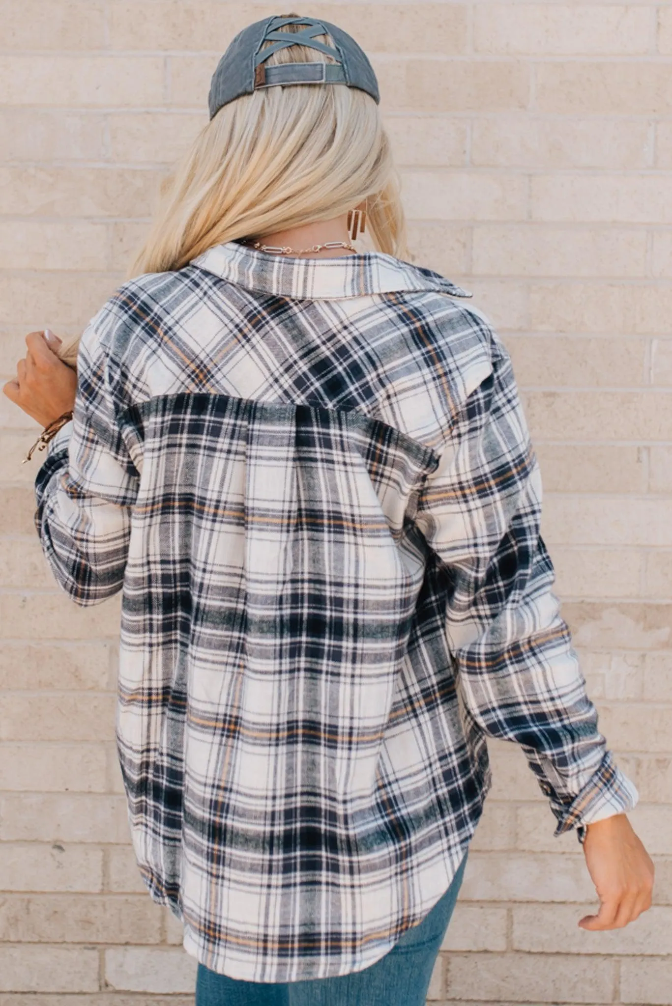 Plaid Oversized Top