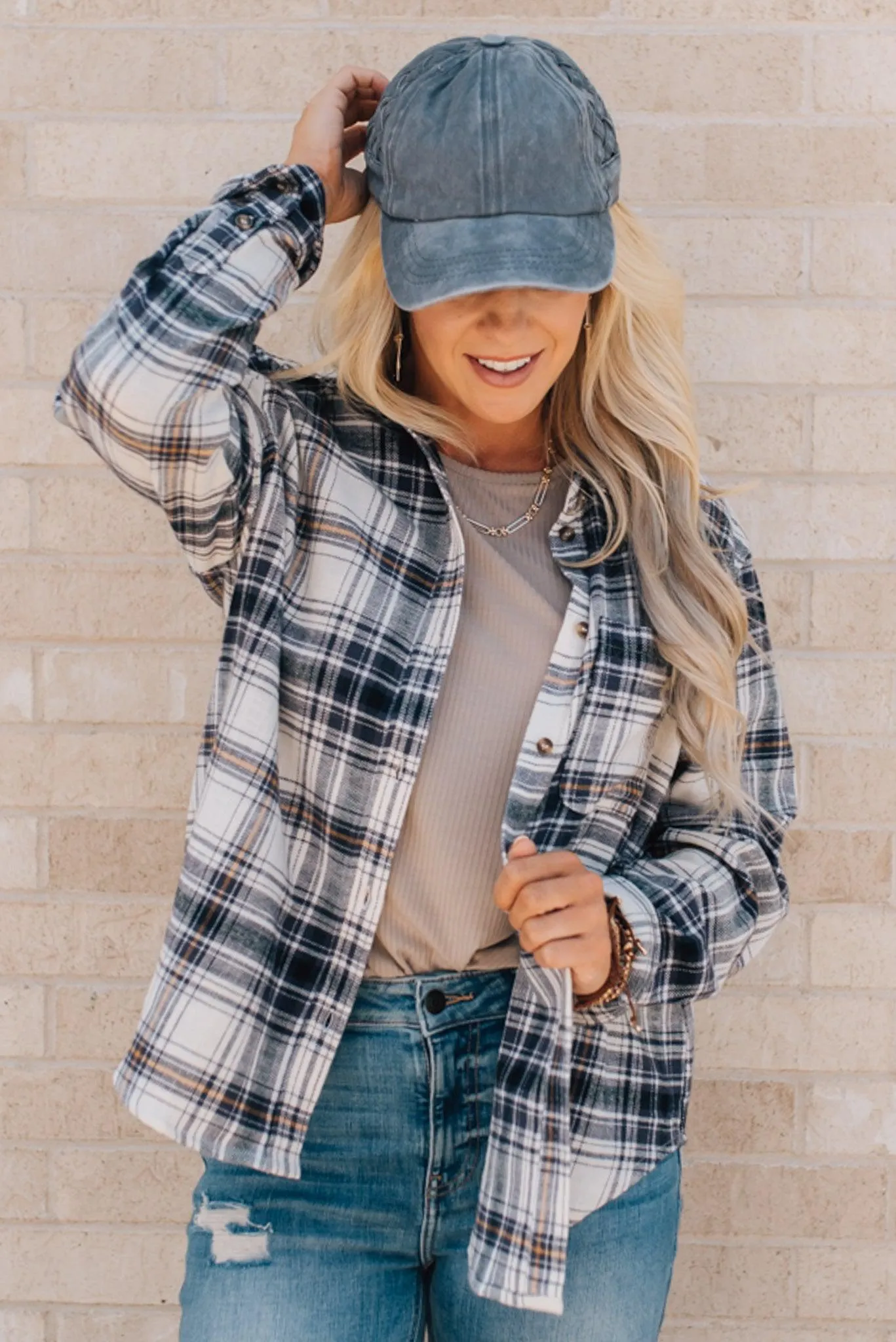 Plaid Oversized Top