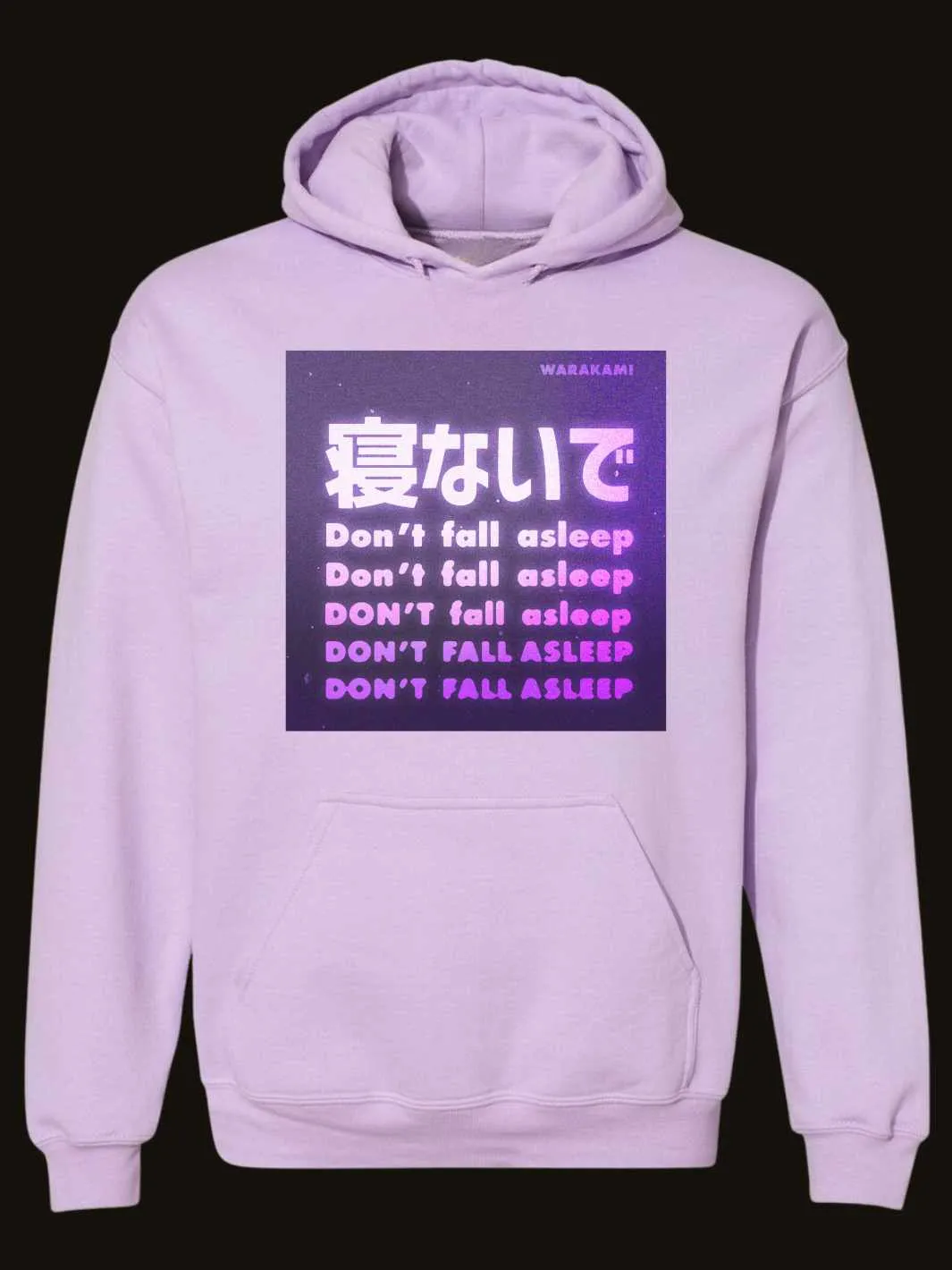 Popkiller Artist Series Warakami Vaporwave Don't Fall Asleep Pullover Hoodie