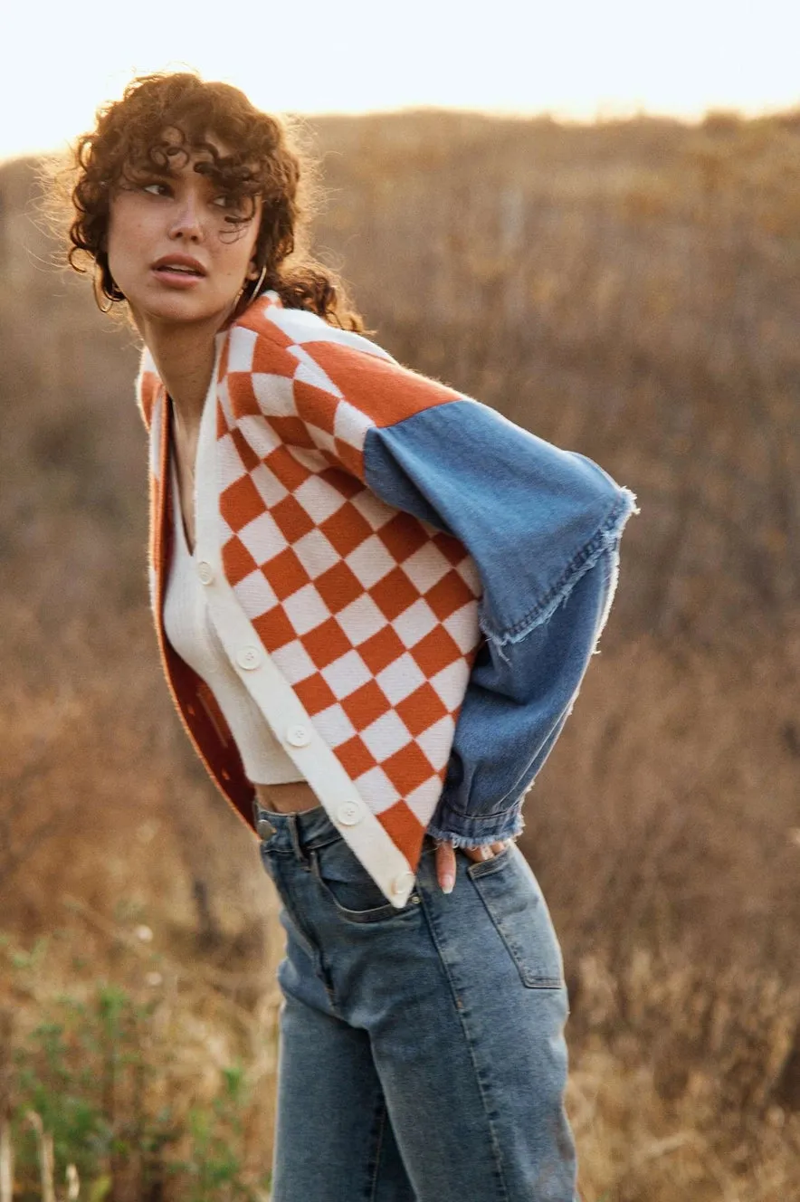 Pretty Orange Knit Cardigan