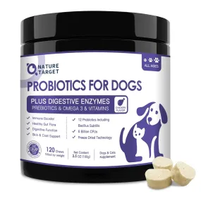 Probiotics   Prebiotics   Digestive Enzymes   Omega 3 for Dogs & Cats, Reduce Diarrhea Flatulence