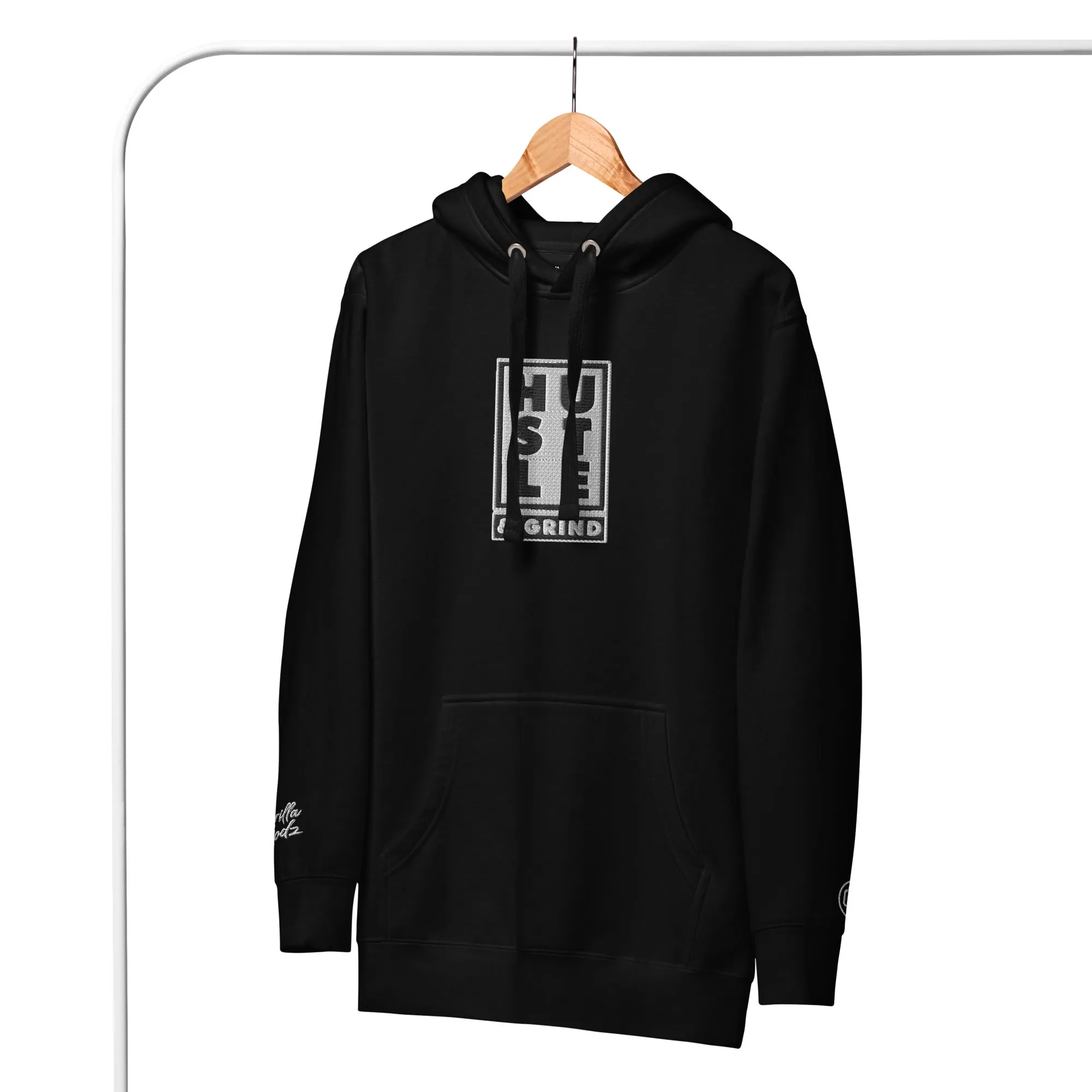 "Hustle and Grind" Embroidered Unisex Hoodie (Color options available)