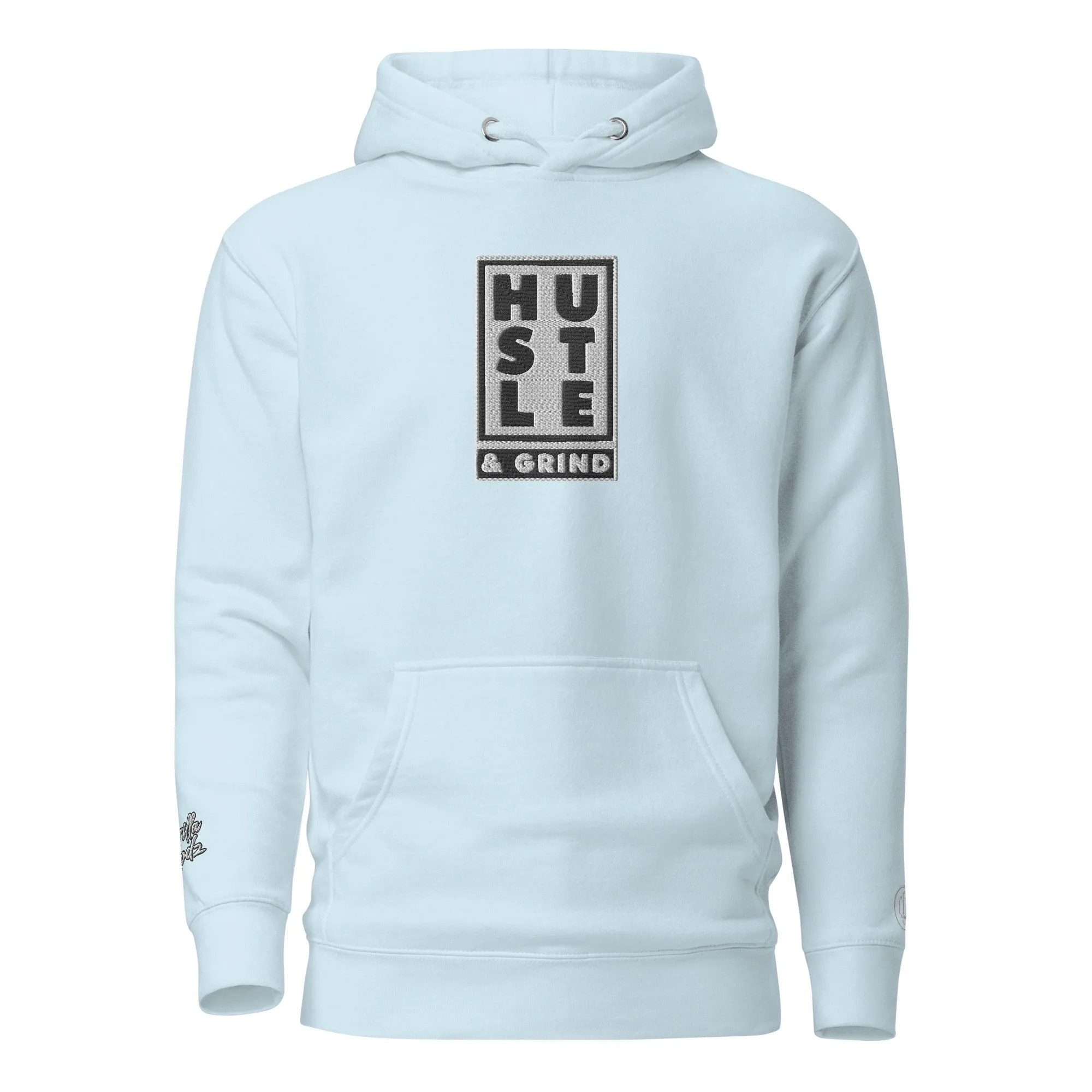 "Hustle and Grind" Embroidered Unisex Hoodie (Color options available)