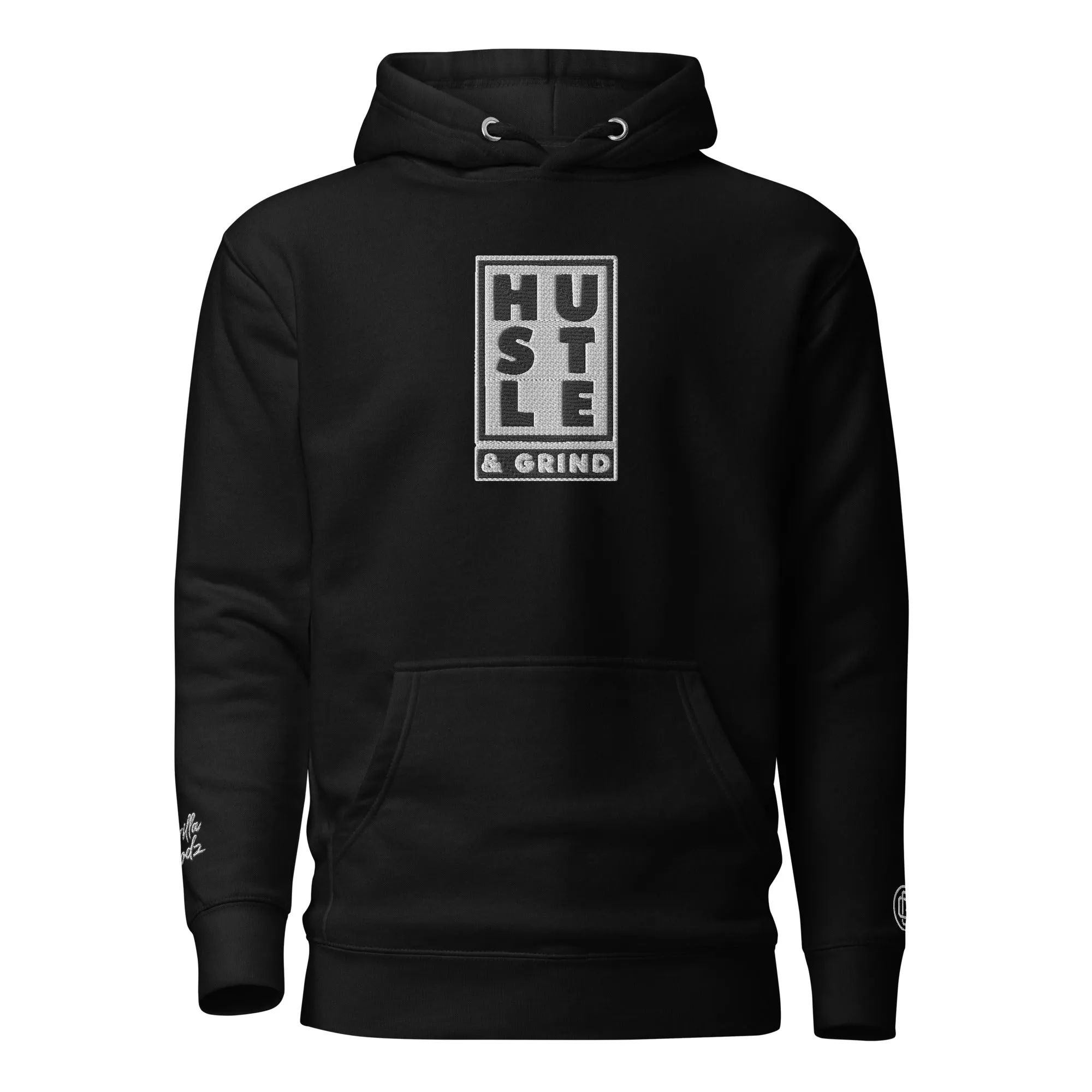 "Hustle and Grind" Embroidered Unisex Hoodie (Color options available)