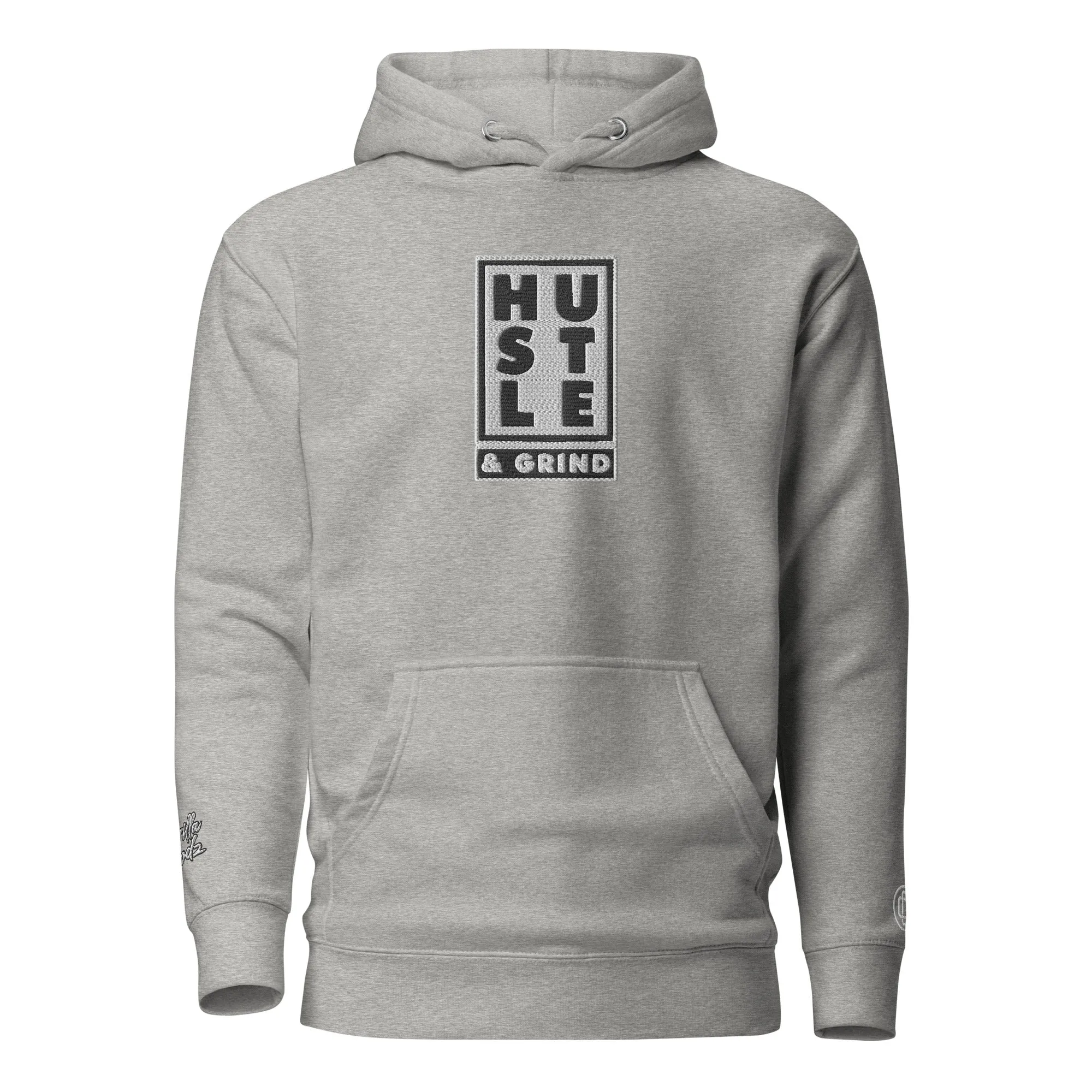 "Hustle and Grind" Embroidered Unisex Hoodie (Color options available)