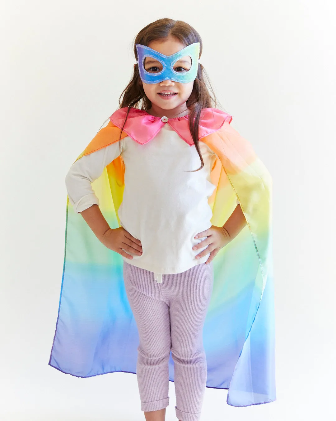 Rainbow Superhero Cape and Mask Set: Unleash Your Inner Hero