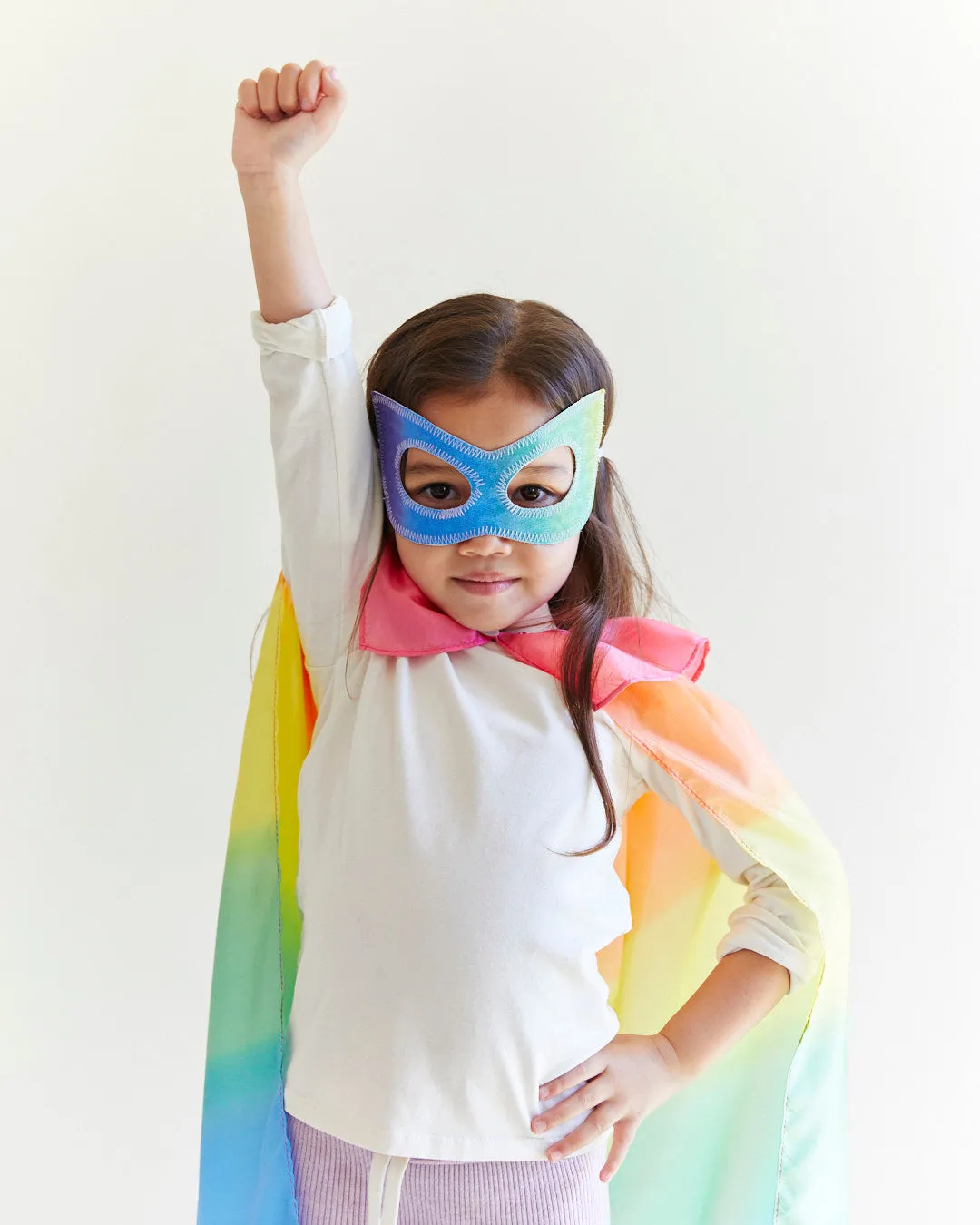 Rainbow Superhero Cape and Mask Set: Unleash Your Inner Hero