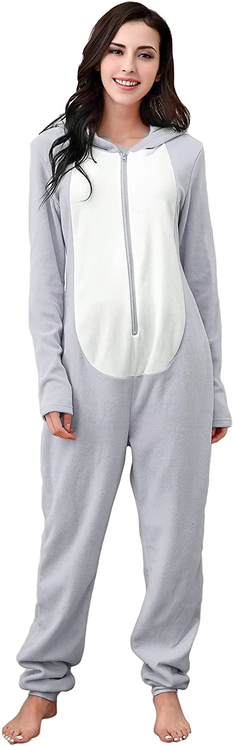 Richie House One Piece Pajama Ladies Hooded Cute Polar Fleece Bodysuit Jumpsuit Playsuit RHW2789