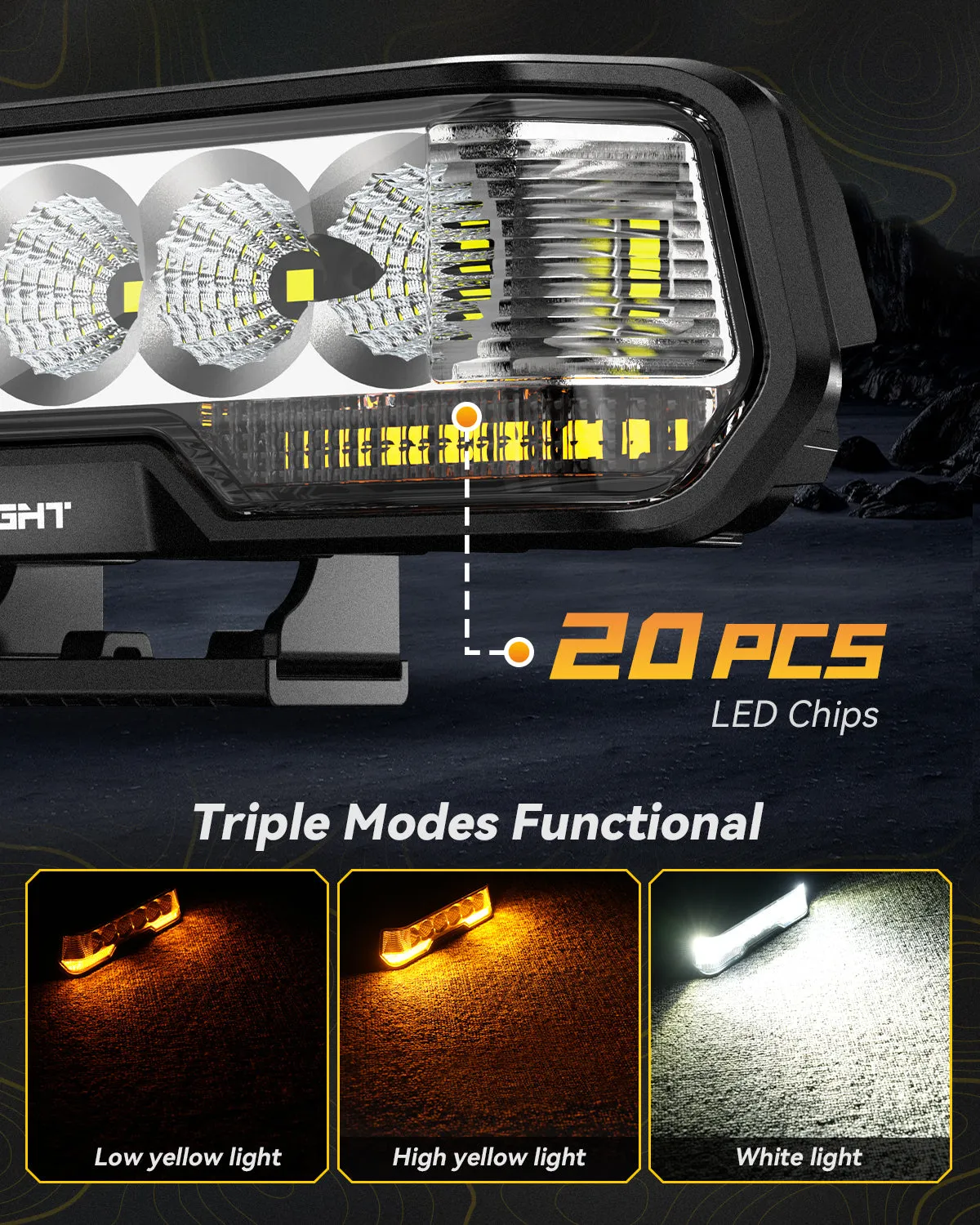 Rock Series | 6 Inch LED Third Brake Light Bar Flood Beam