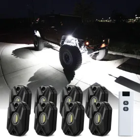 Rock Series | LED Rock Lights Kit White Light Flood Beam (4 Pods/8 Pods Set)