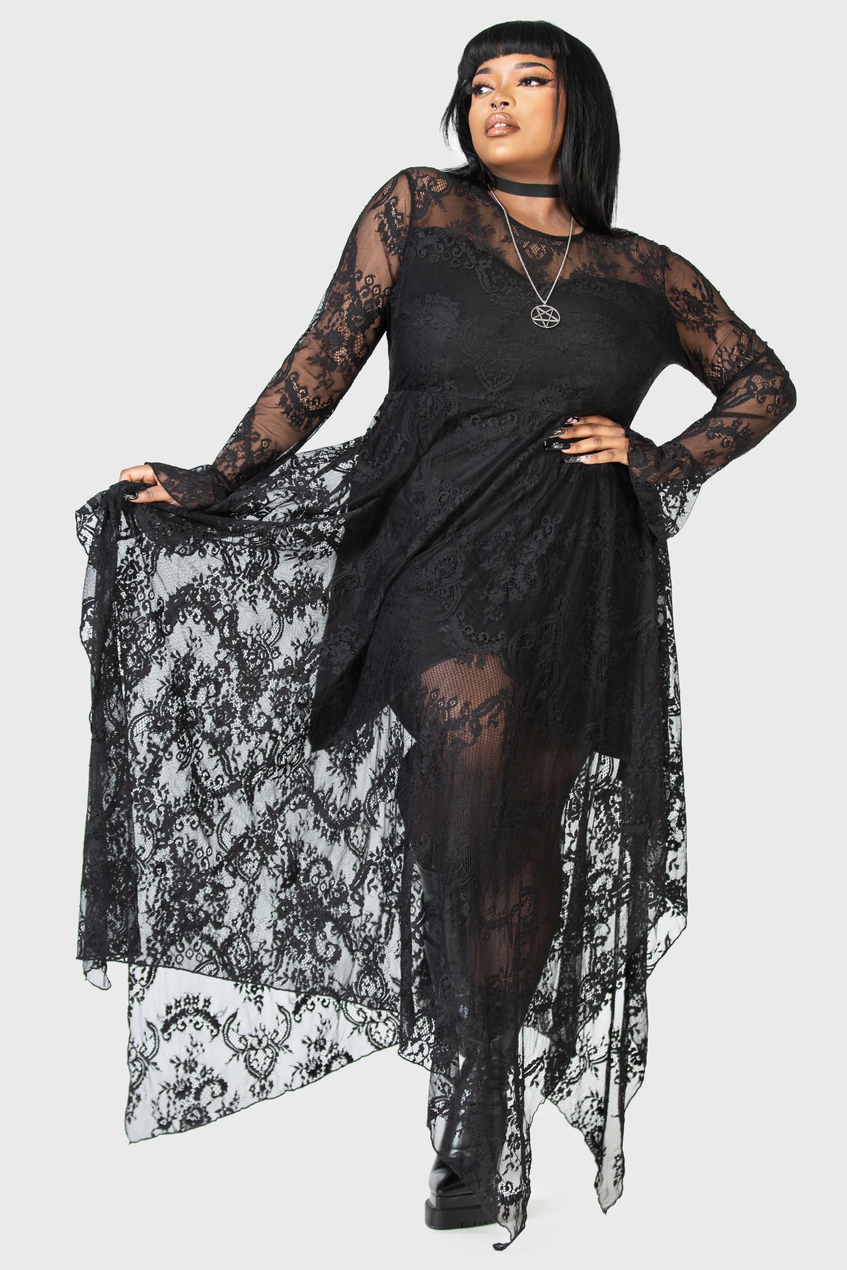 Shadow Figure Maxi Dress