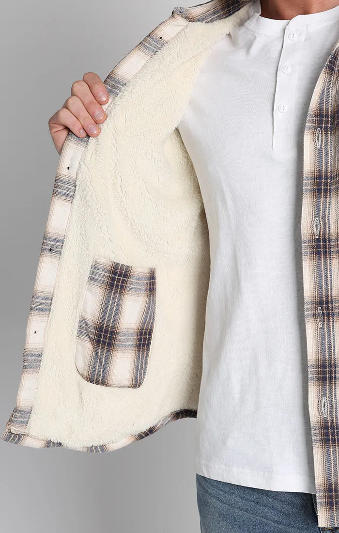 Sherpa Lined Flannel Shirt Jacket