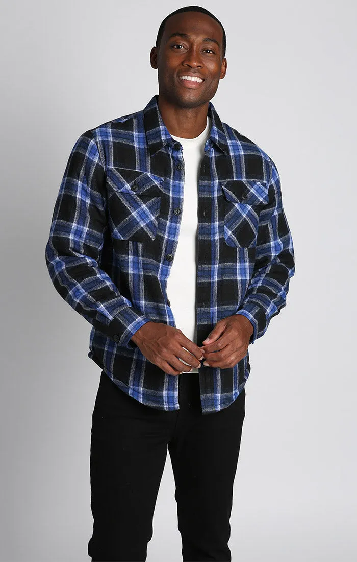 Sherpa Lined Flannel Shirt Jacket