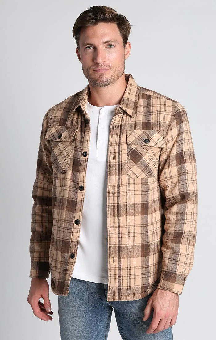 Sherpa Lined Flannel Shirt Jacket