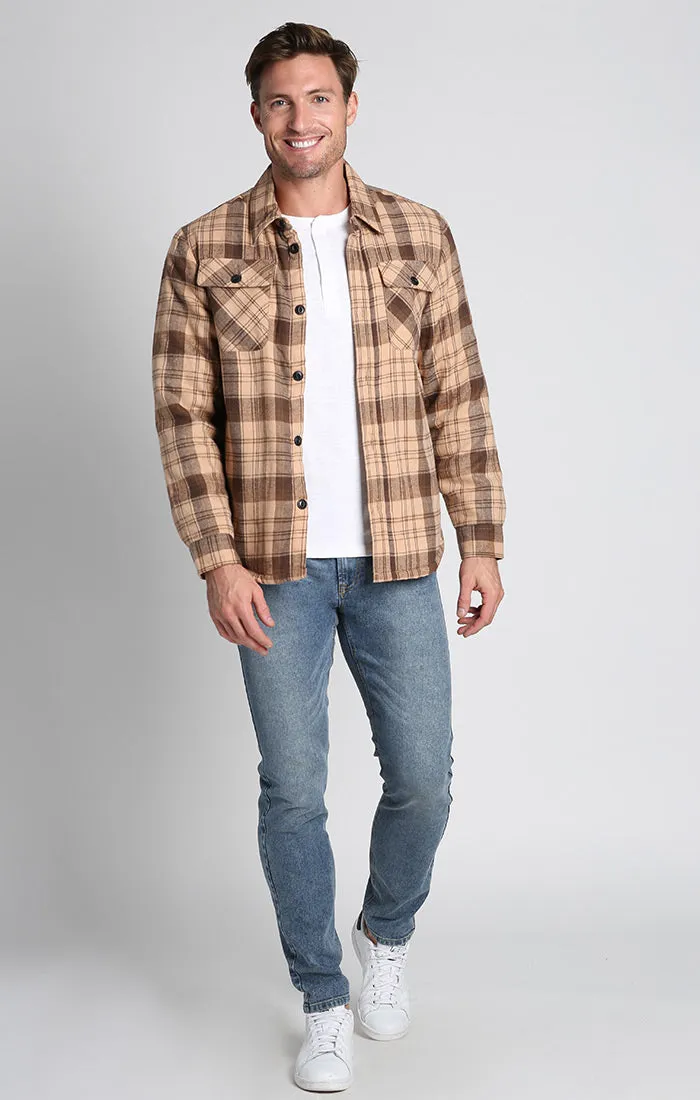 Sherpa Lined Flannel Shirt Jacket