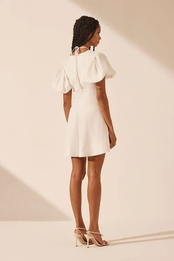 Shona Joy | Blanc Ruched Keyhole Mini Dress