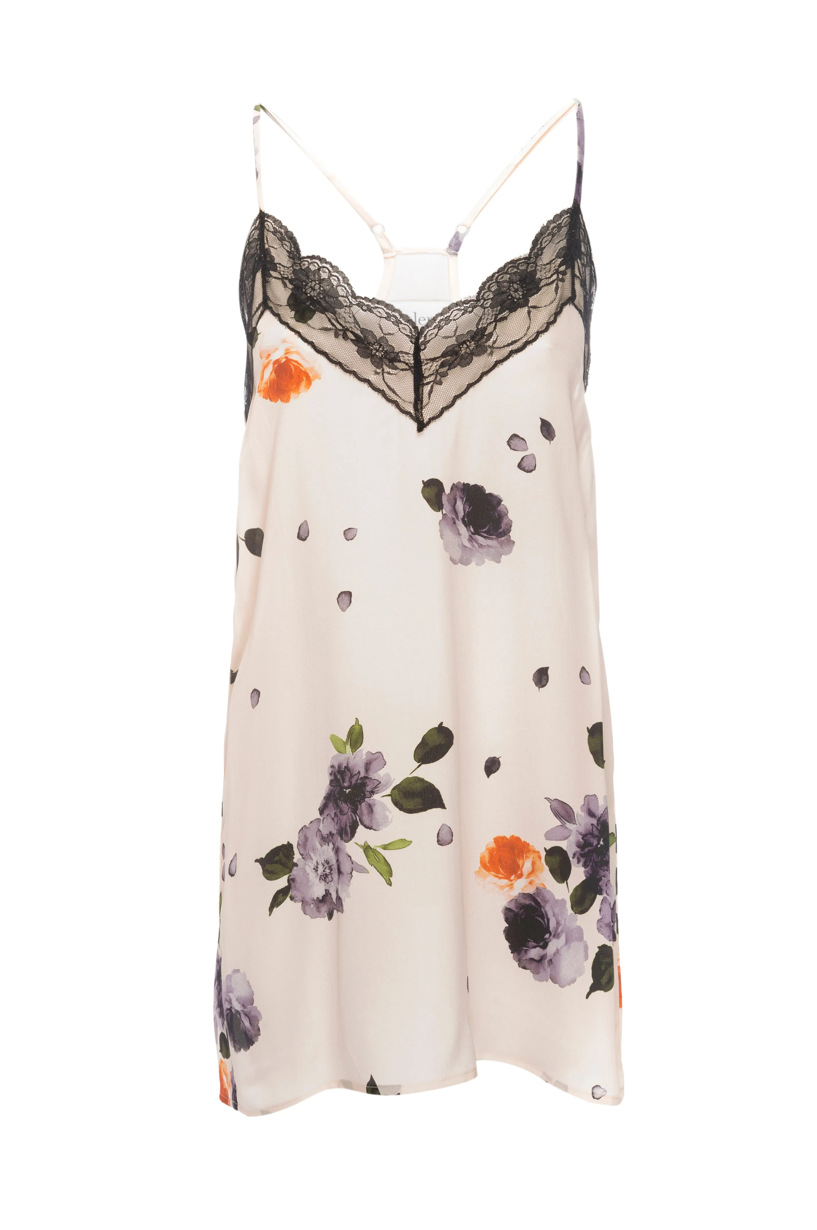 Silk 'Teddie' Slip: Garden Floral Print