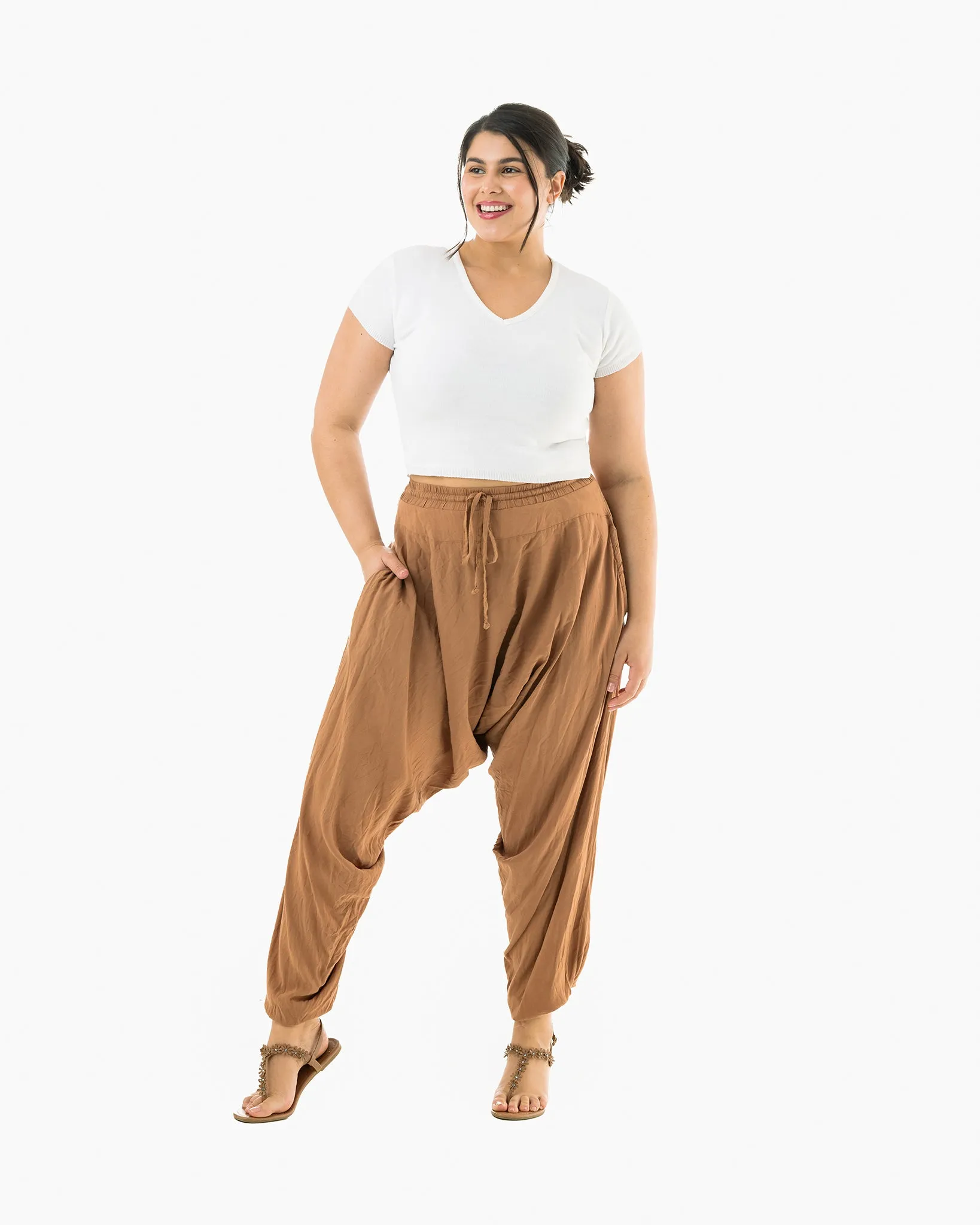 Solid Savannah Harem Pants